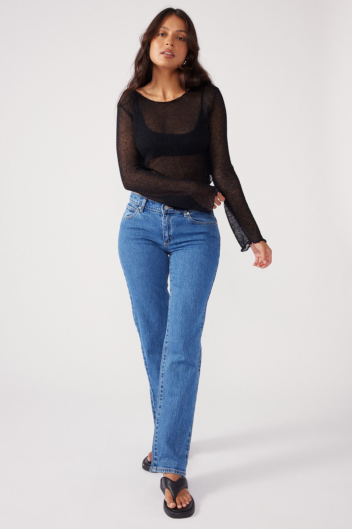 Perfect Stranger Late Notice Knit Top Black