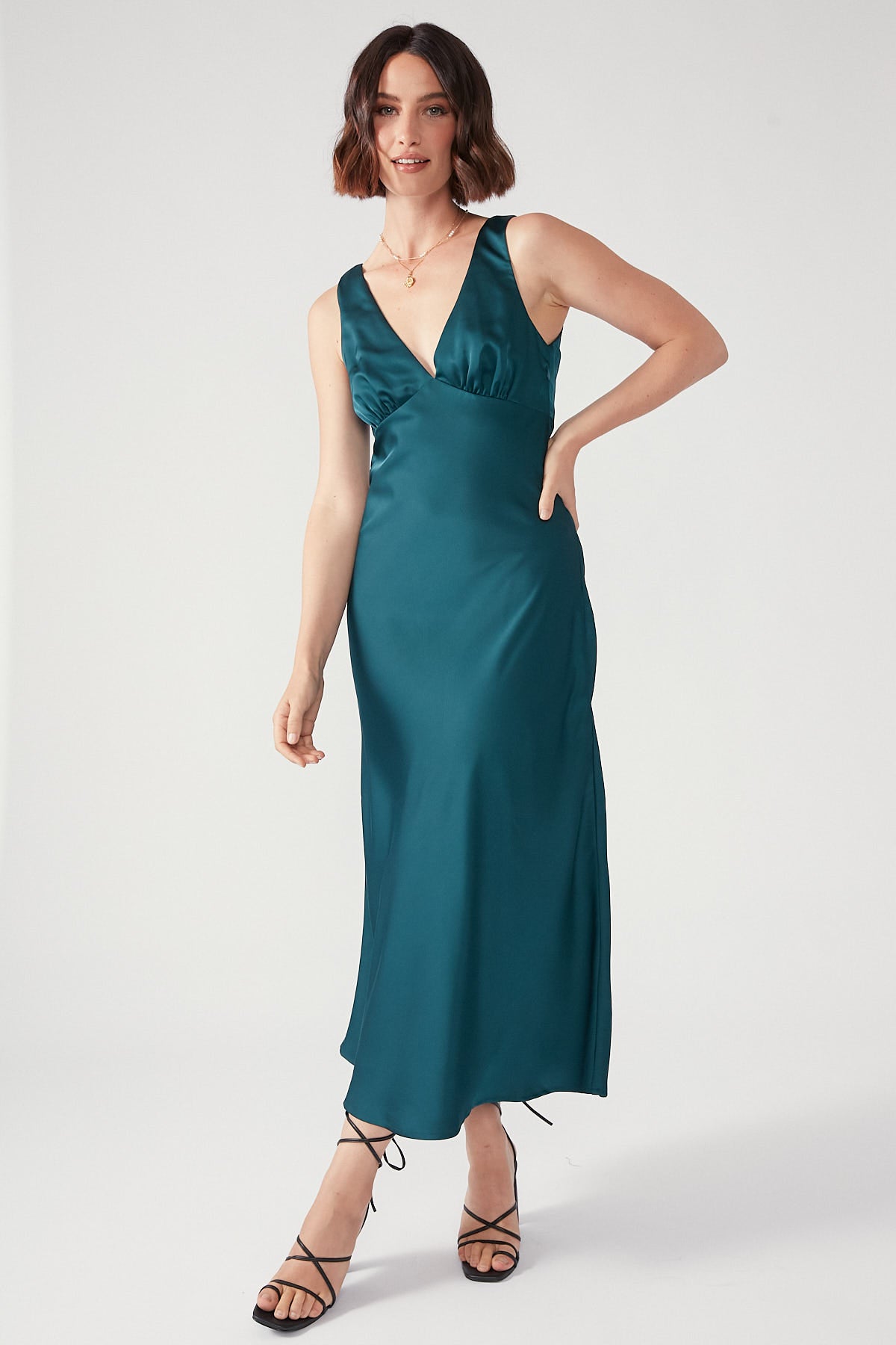 Perfect Stranger Trouble Maker Midi Dress Green