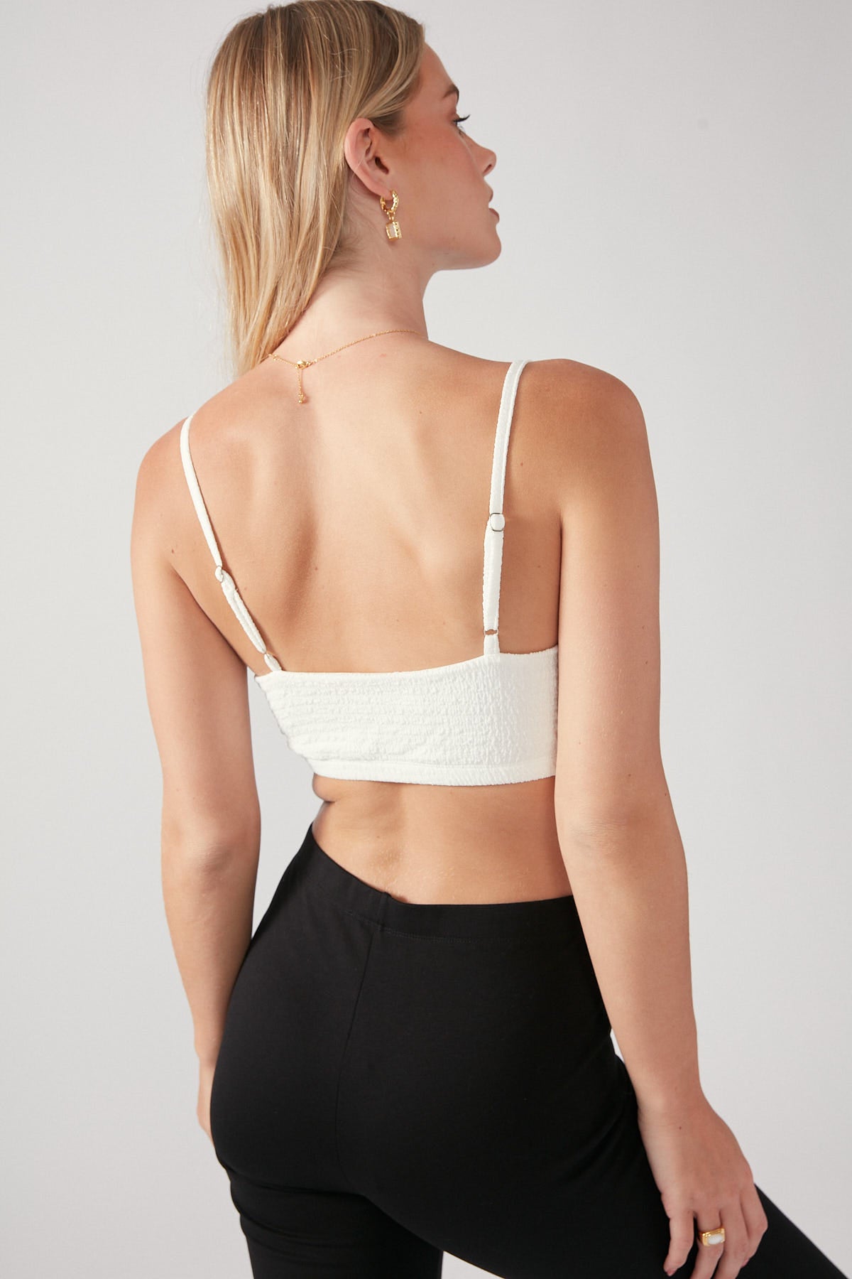 Perfect Stranger Textured Bralette White