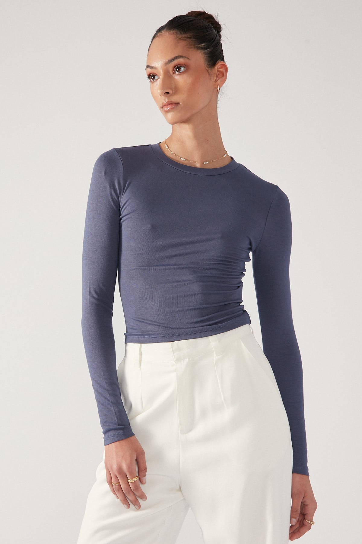 Perfect Stranger Long Sleeve Top Blue