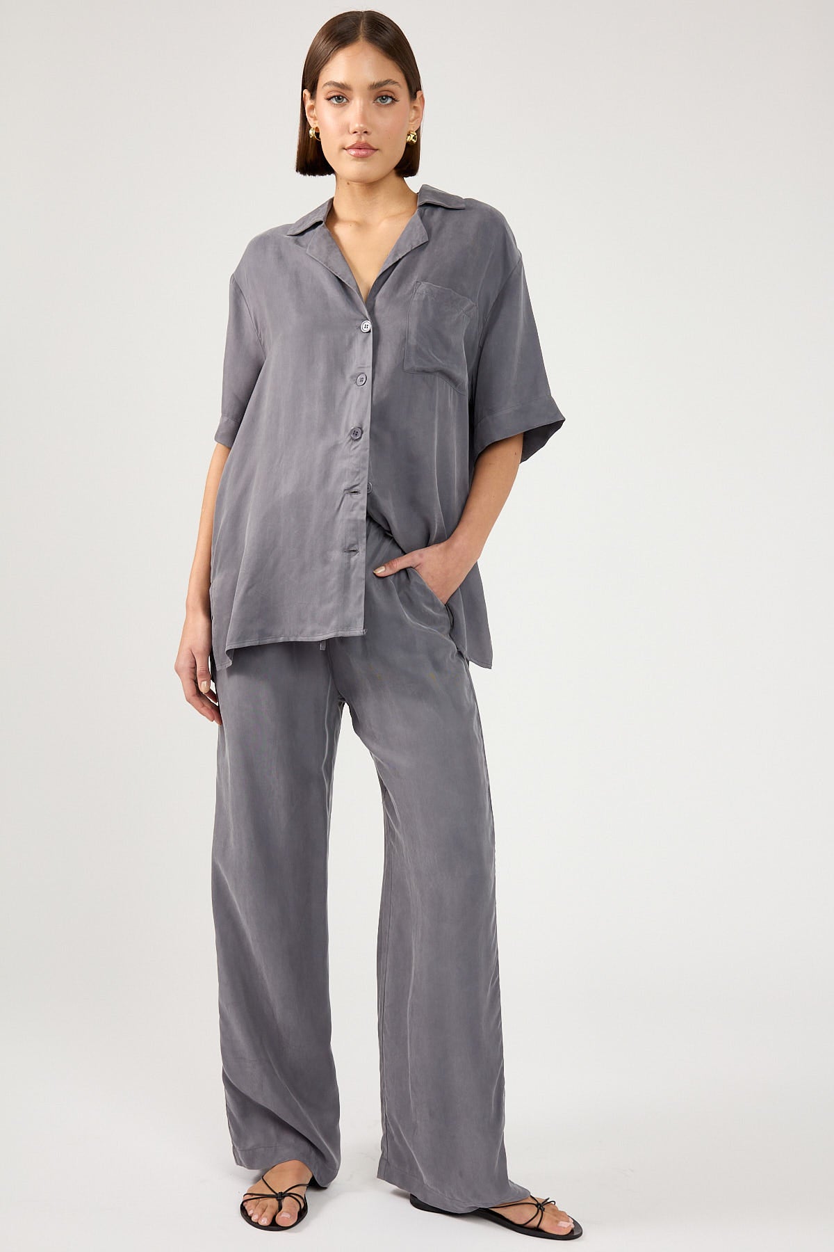 Perfect Stranger Ace Cupro Pant Charcoal