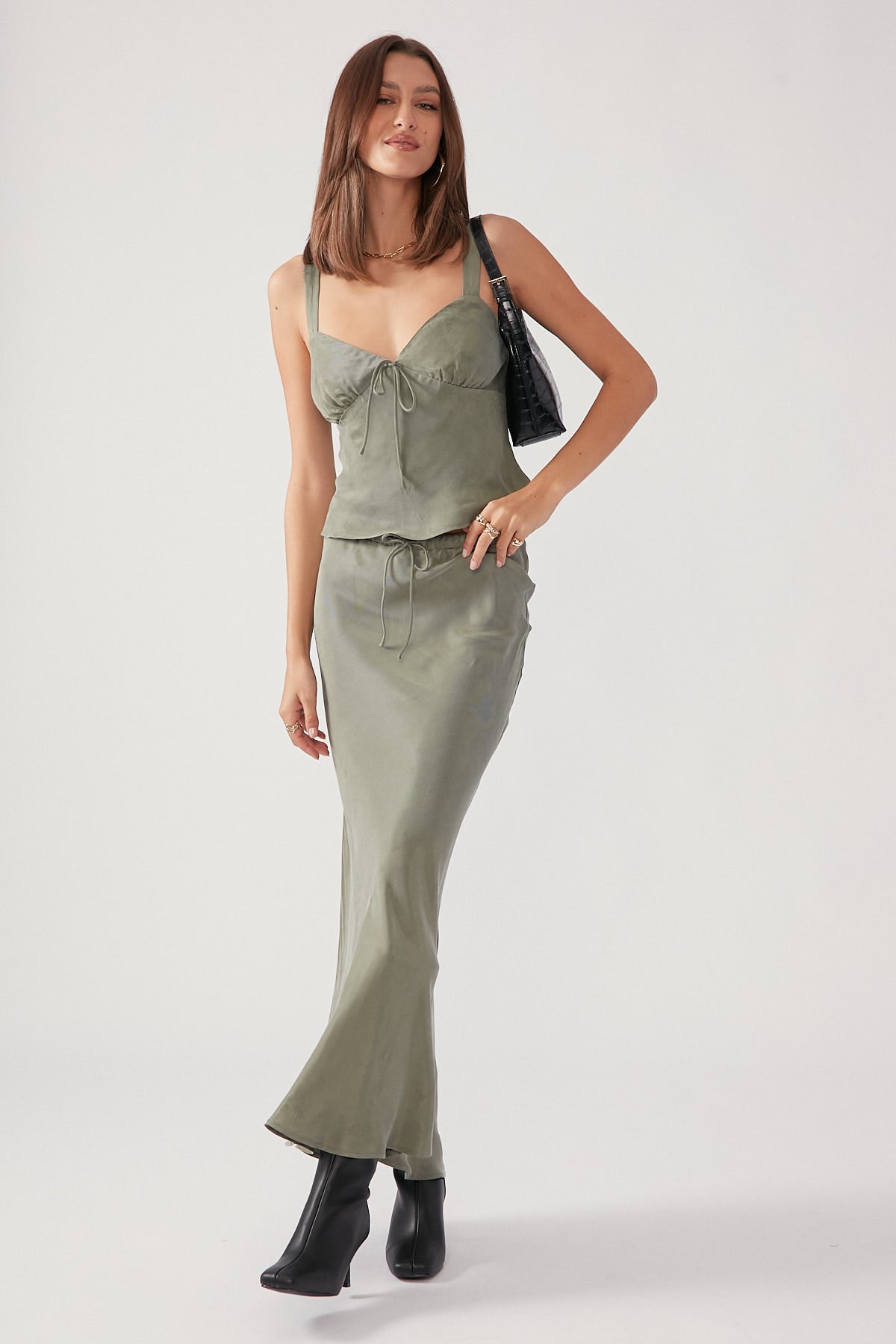 Perfect Stranger Modern Muse Cami Khaki