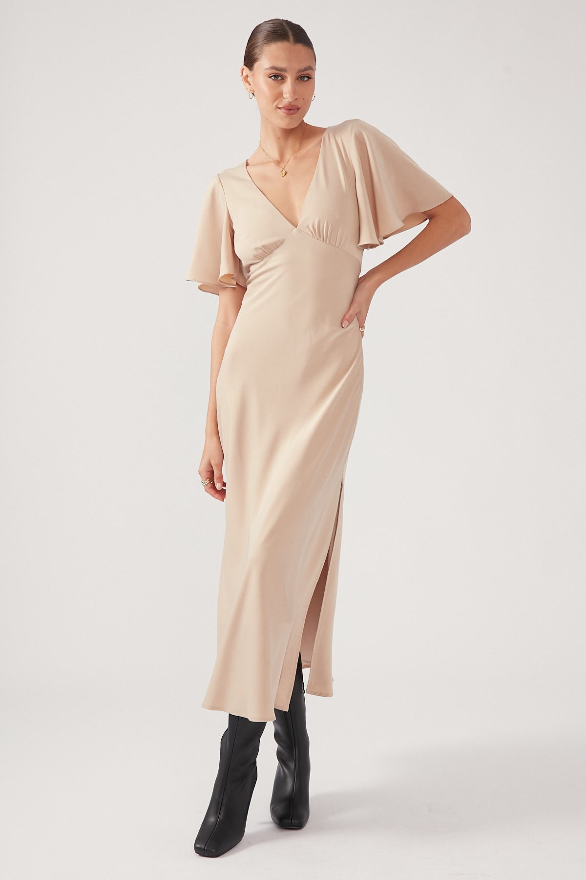 Perfect Stranger Juliet Midi Dress Gold