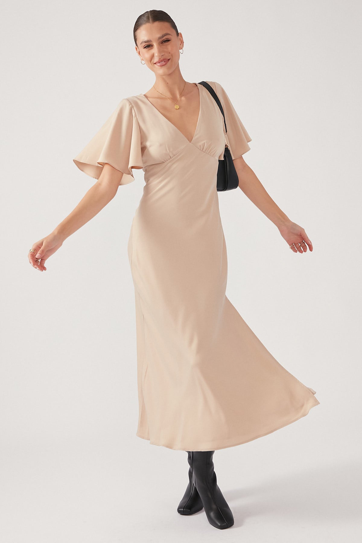 Perfect Stranger Juliet Midi Dress Gold