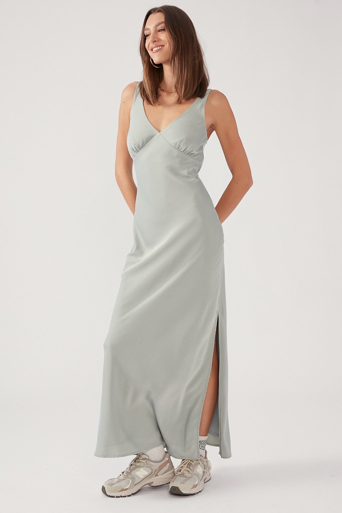 Perfect Stranger Ayla Maxi Dress Sage