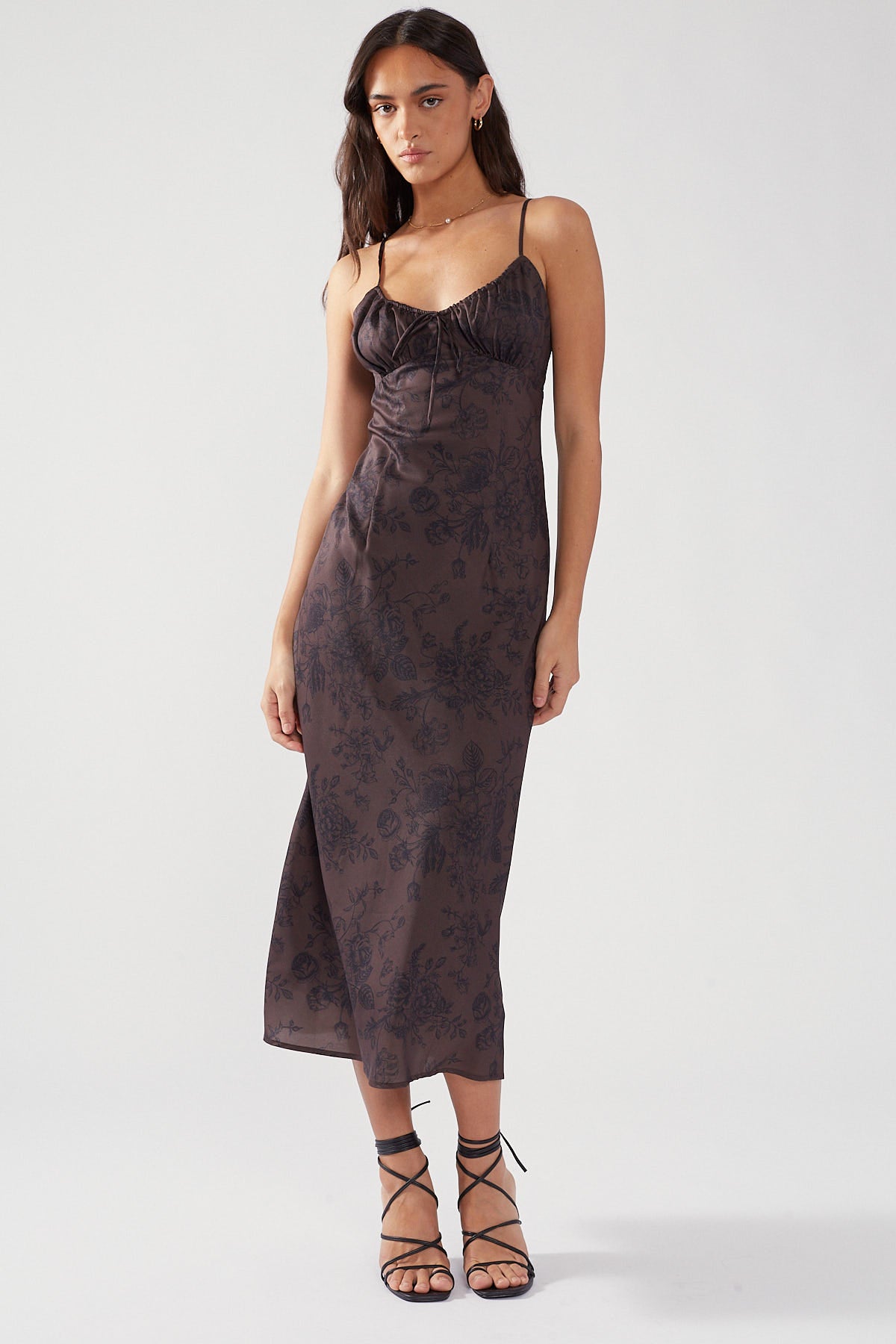 Perfect Stranger Bittersweet Time Midi Dress Floral Print