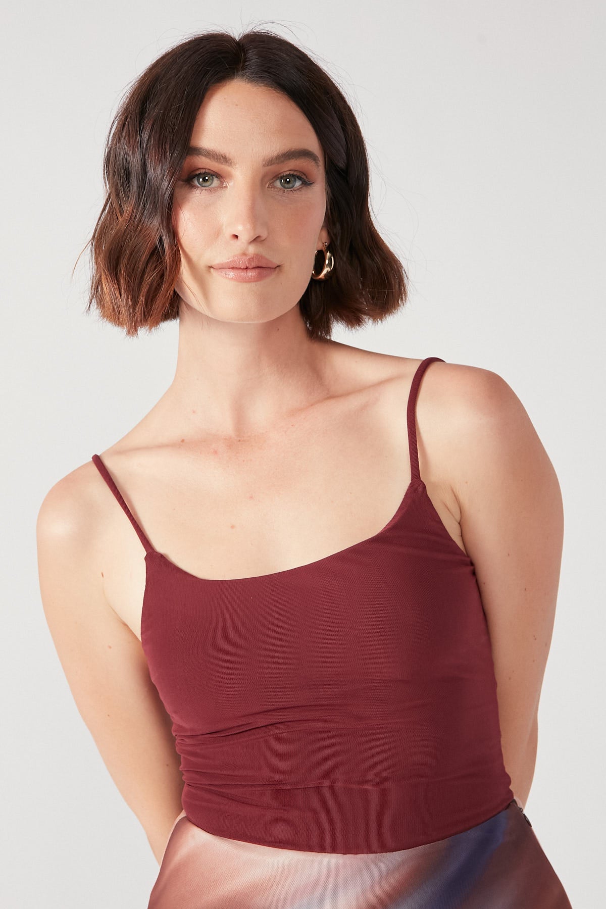 Perfect Stranger Mystery Mesh Cami Berry