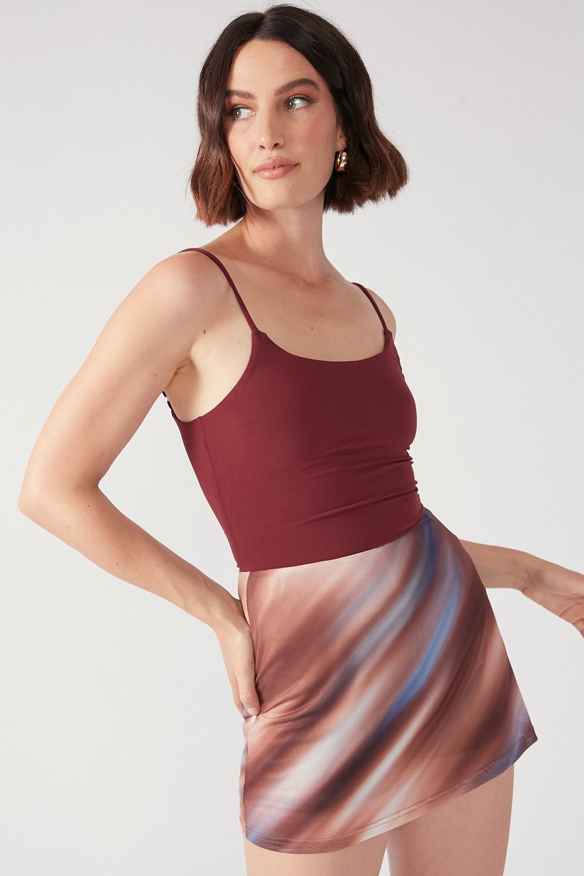 Perfect Stranger Mystery Mesh Cami Berry