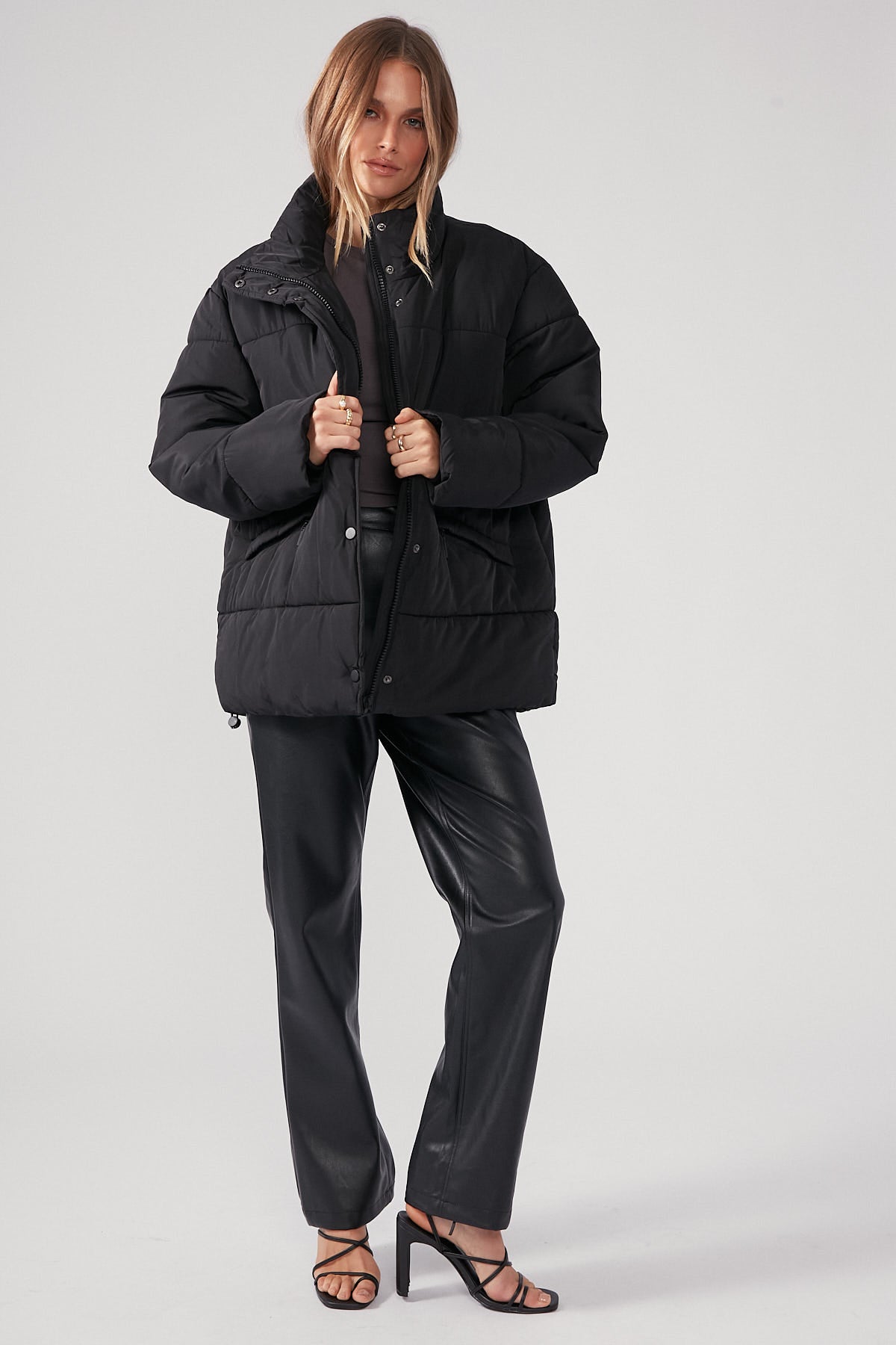 Perfect Stranger Chaser Recycled Puffer Jacket Black