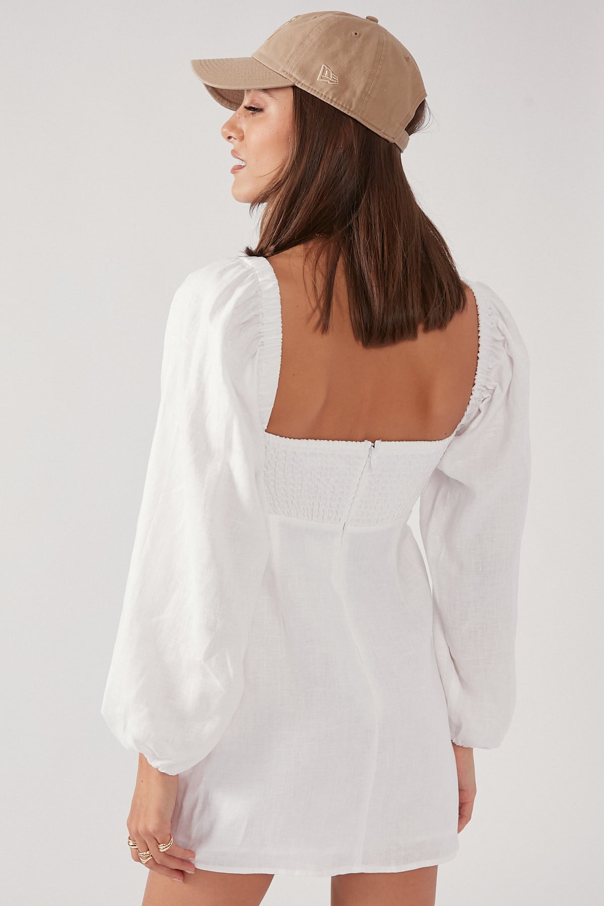 Perfect Stranger Samara Long Sleeve Mini Dress White