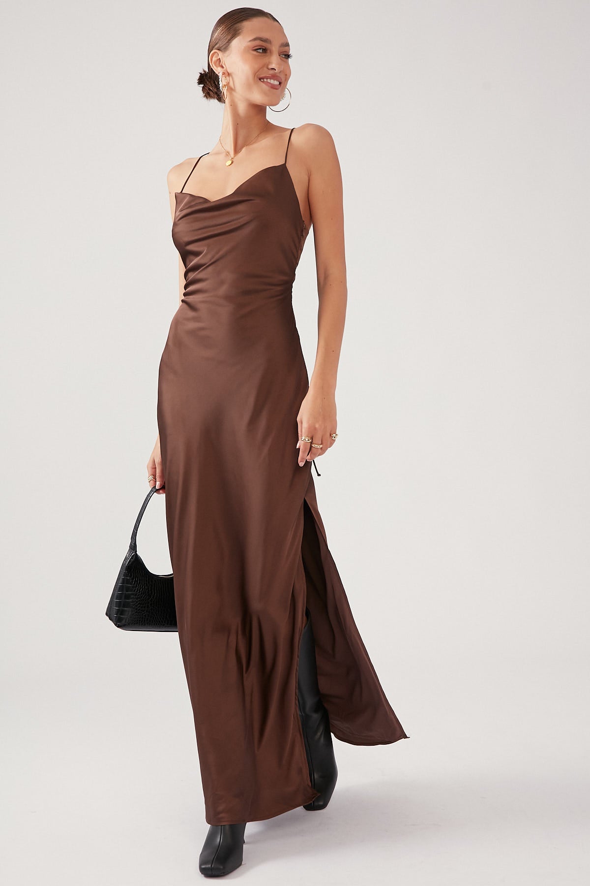 Perfect Stranger Evie Maxi Dress Brown