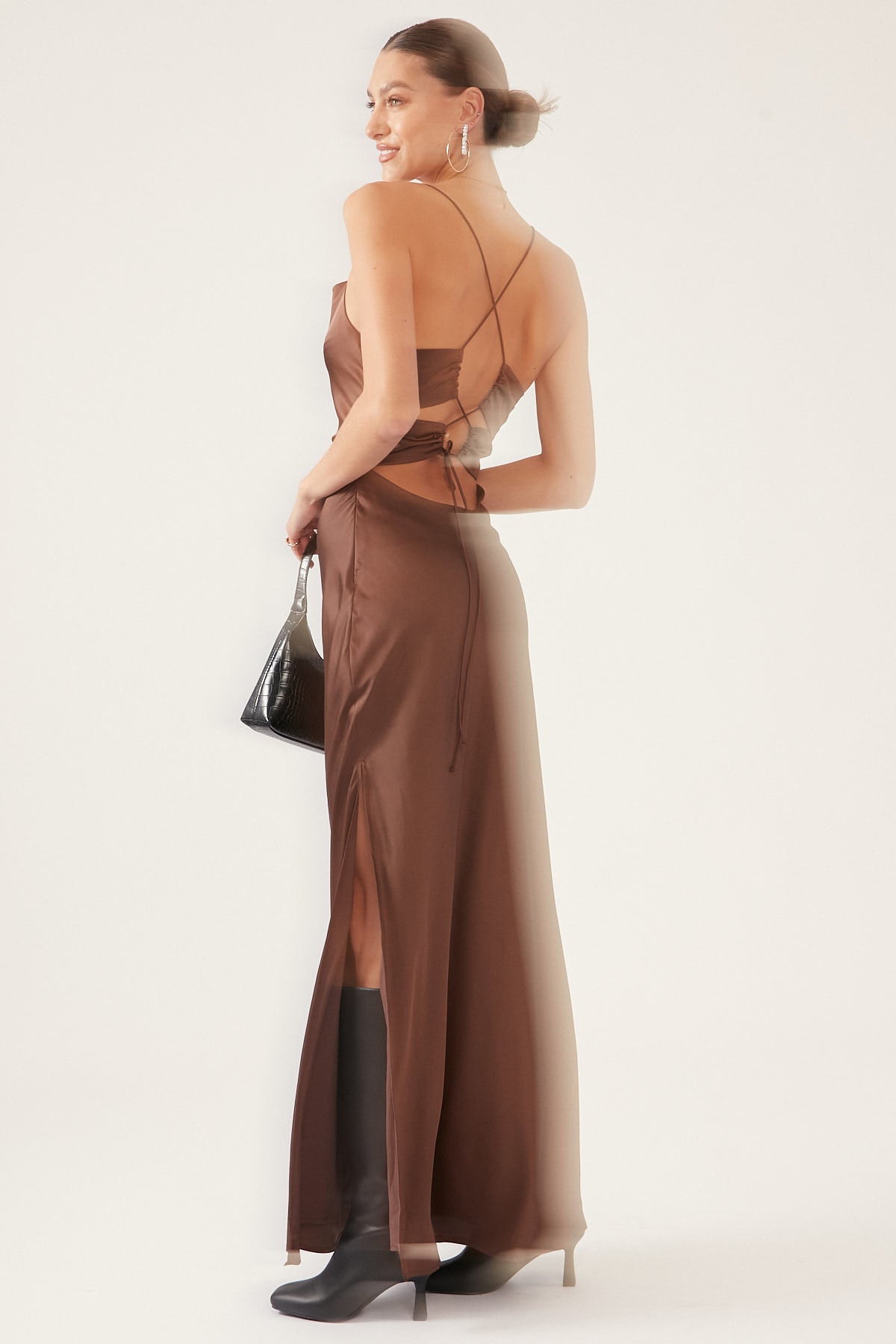 Perfect Stranger Evie Maxi Dress Brown
