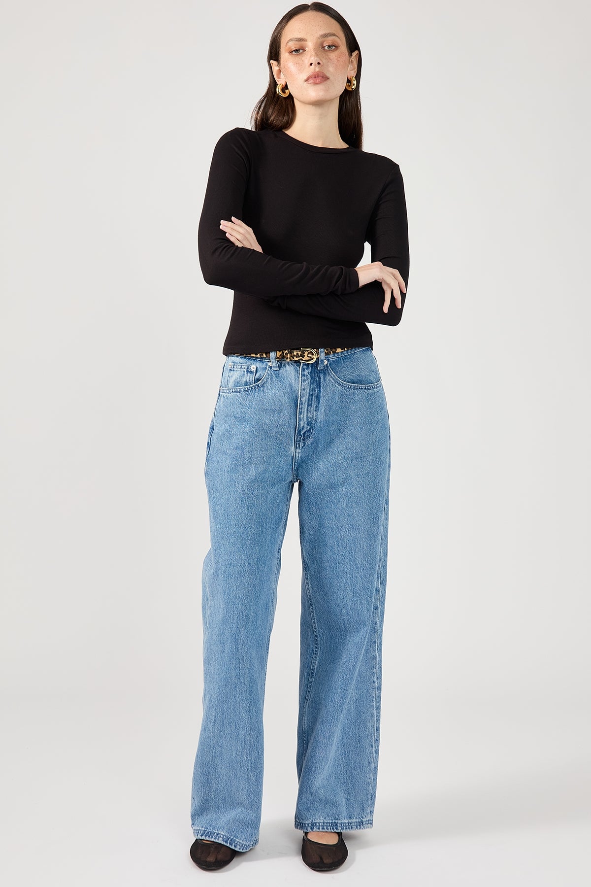 Perfect Stranger Long Sleeve Top Black