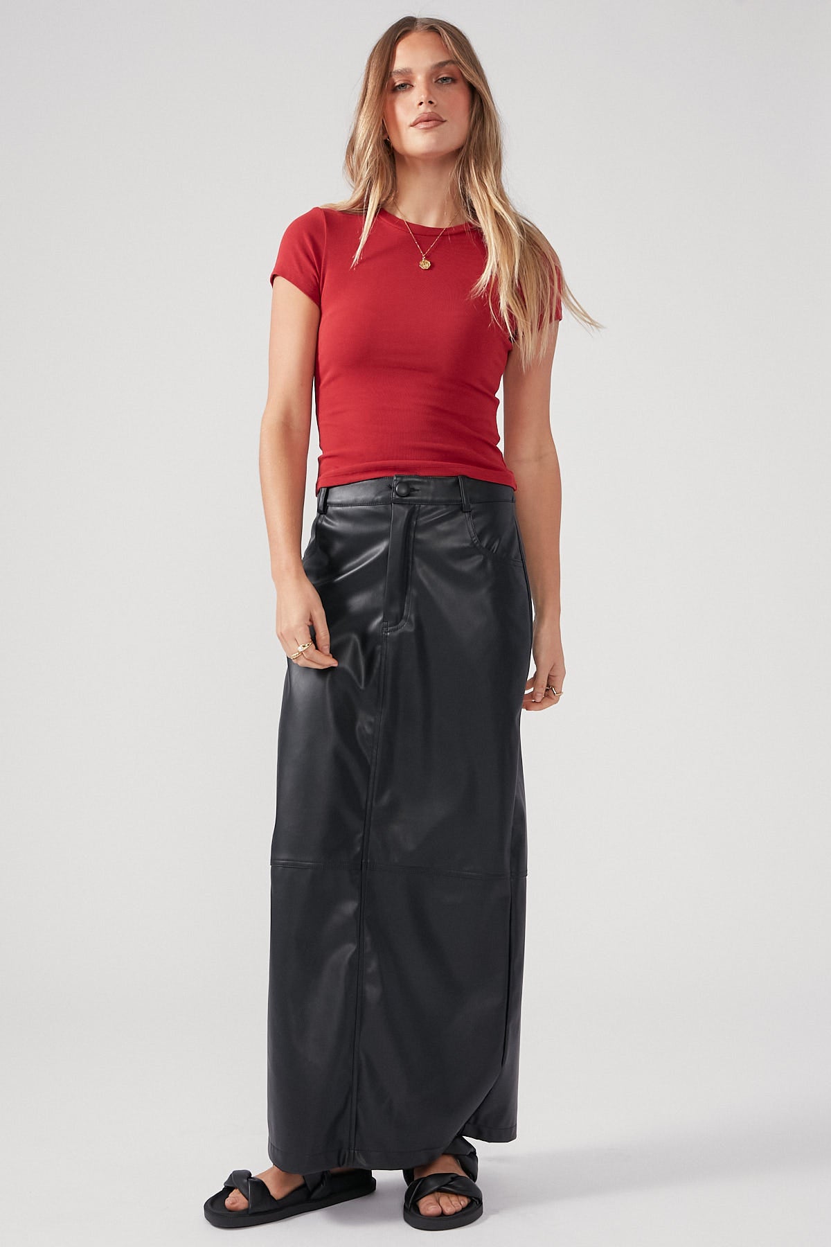 Perfect Stranger Emma Cap Sleeve Tee Red