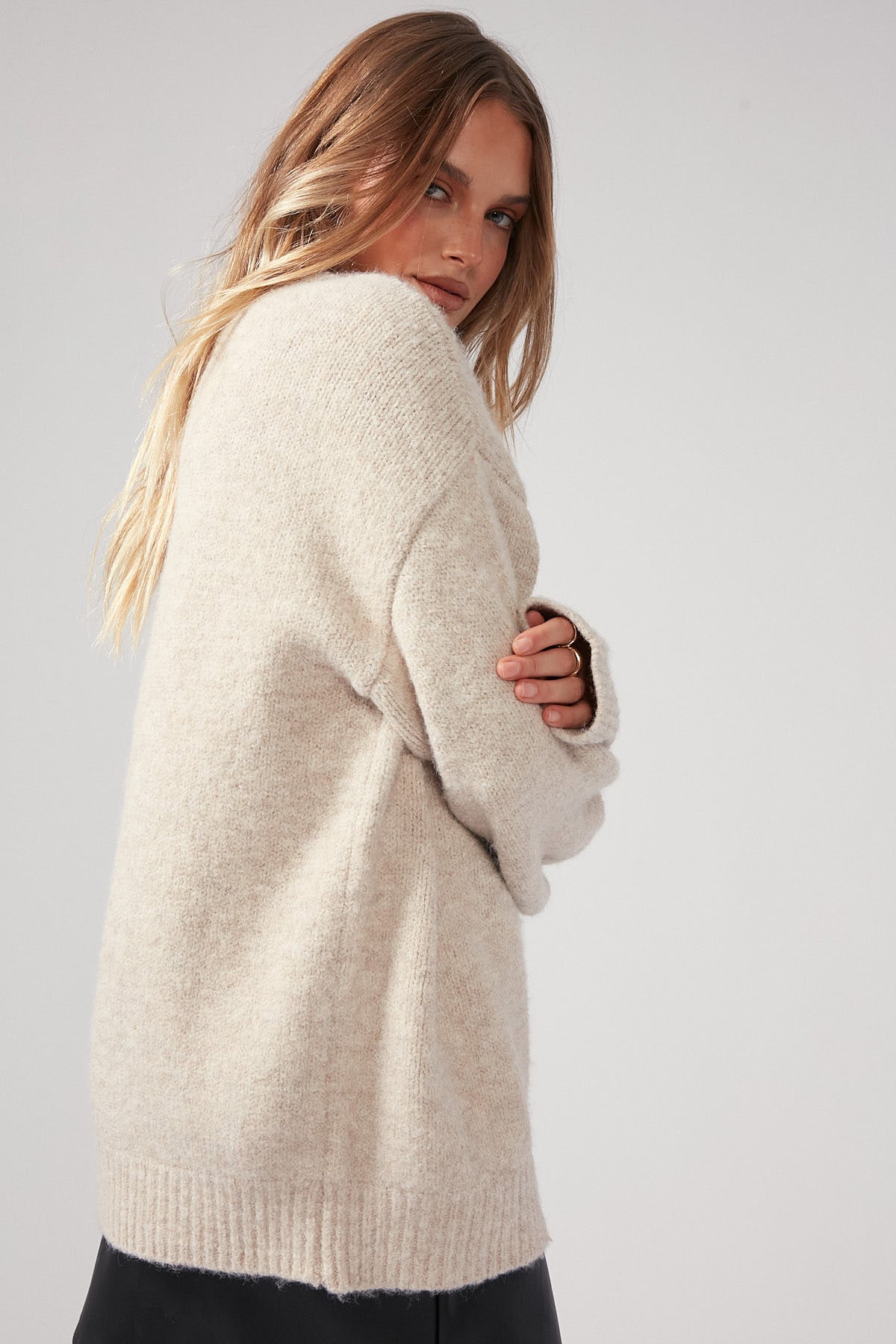 Perfect Stranger Oversized Super Soft Knit Jumper Cream