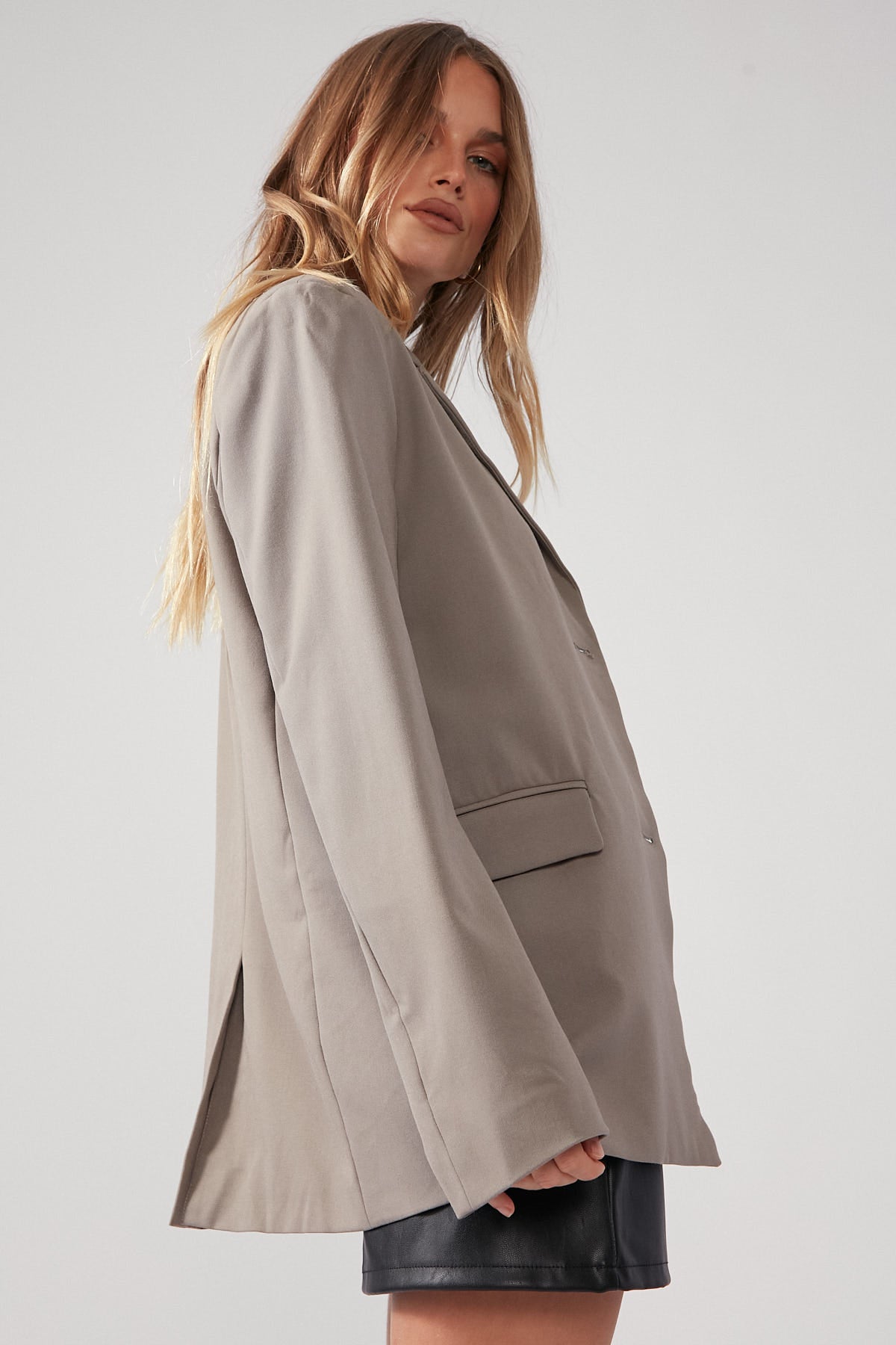 Perfect Stranger Ashwood Tailored Blazer Grey