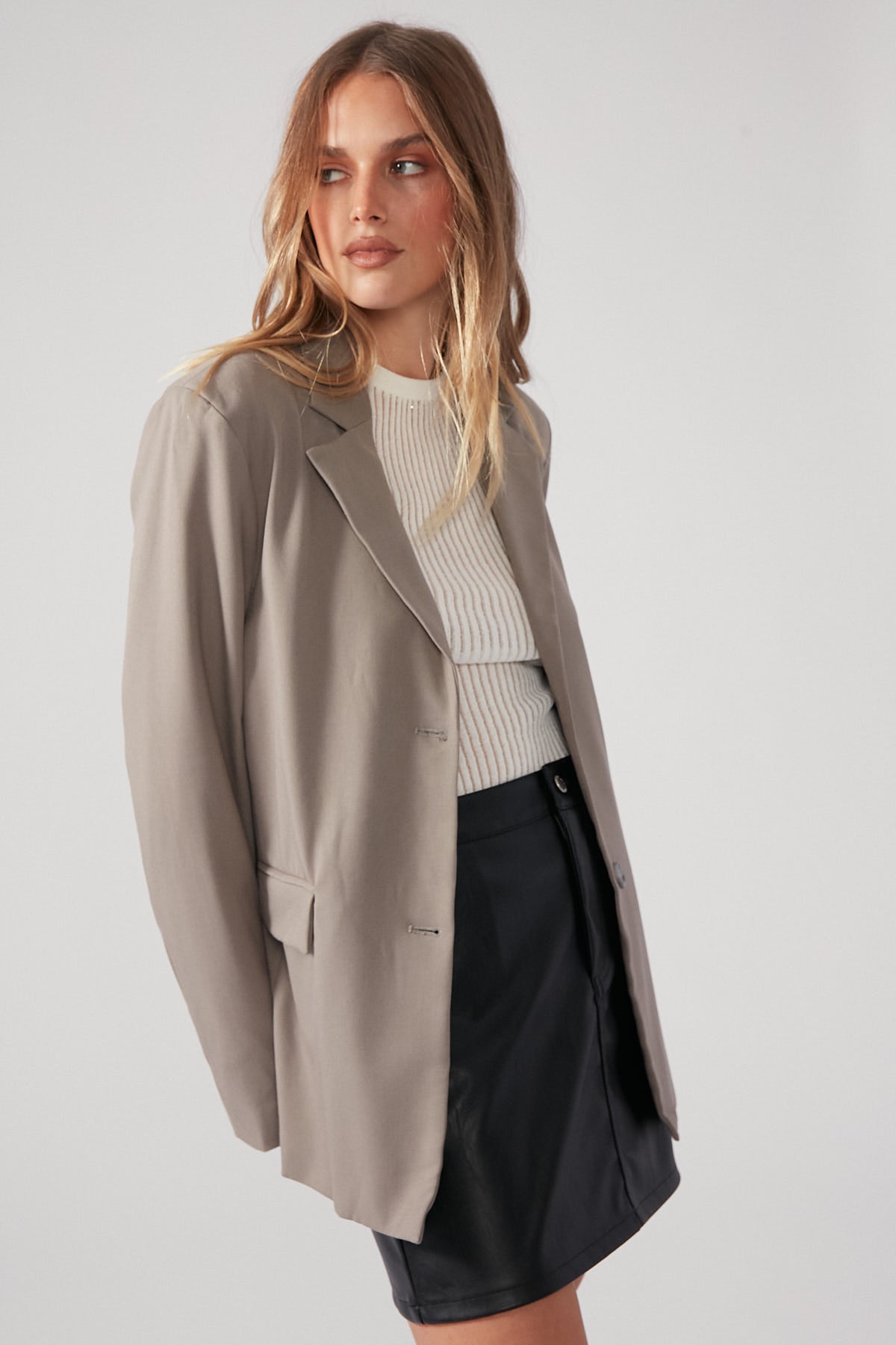 Perfect Stranger Ashwood Tailored Blazer Grey