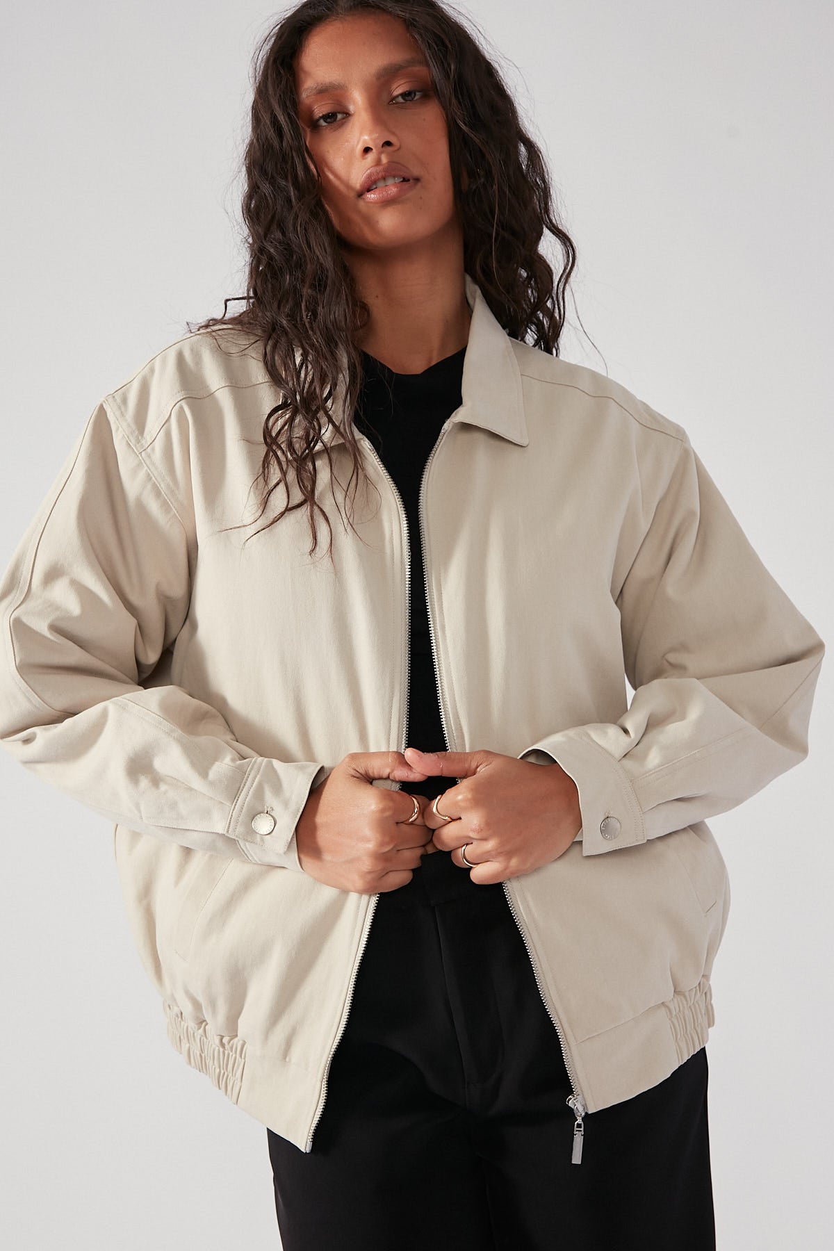Perfect Stranger Nicholas Bomber Jacket Tan