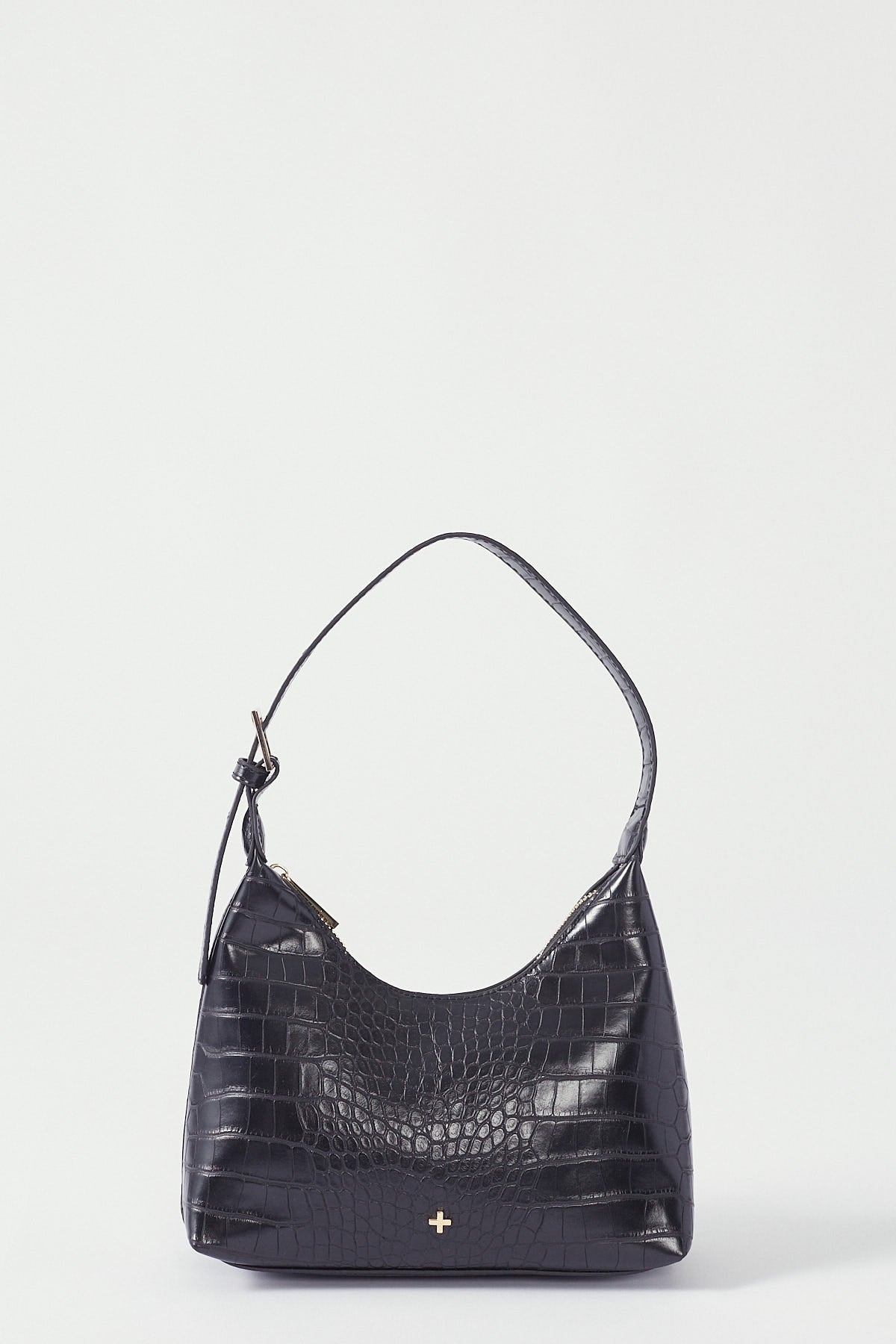 Peta + Jain Cambridge Black Faux Croc/Gold
