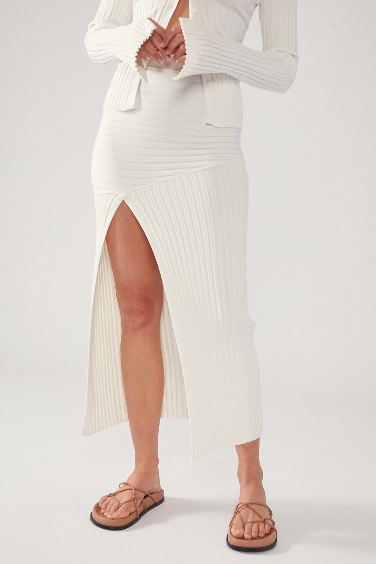 Perfect Stranger Amy Diagonal Knit Maxi Skirt