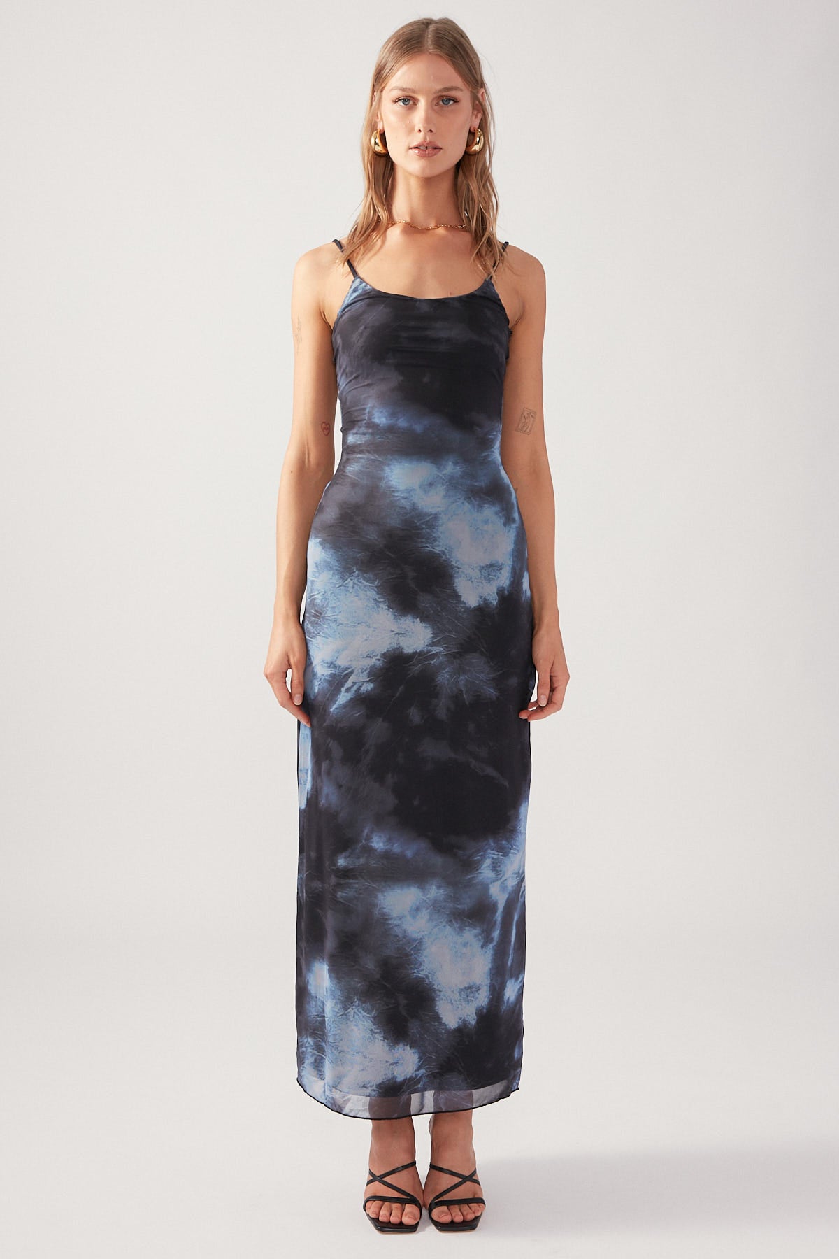 Perfect Stranger Sorbet Mist Maxi Dress Tie Dye Print