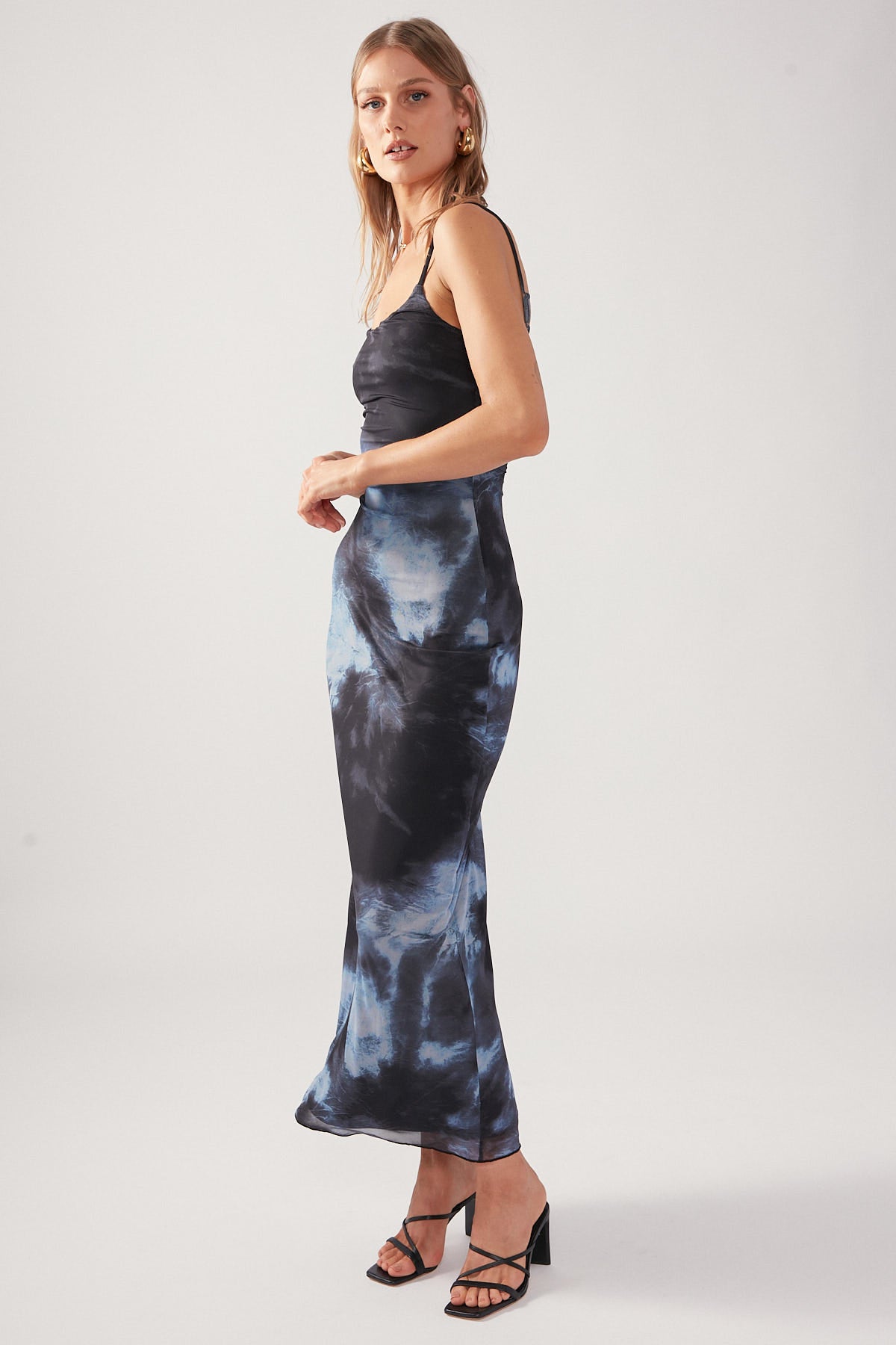 Perfect Stranger Sorbet Mist Maxi Dress Tie Dye Print