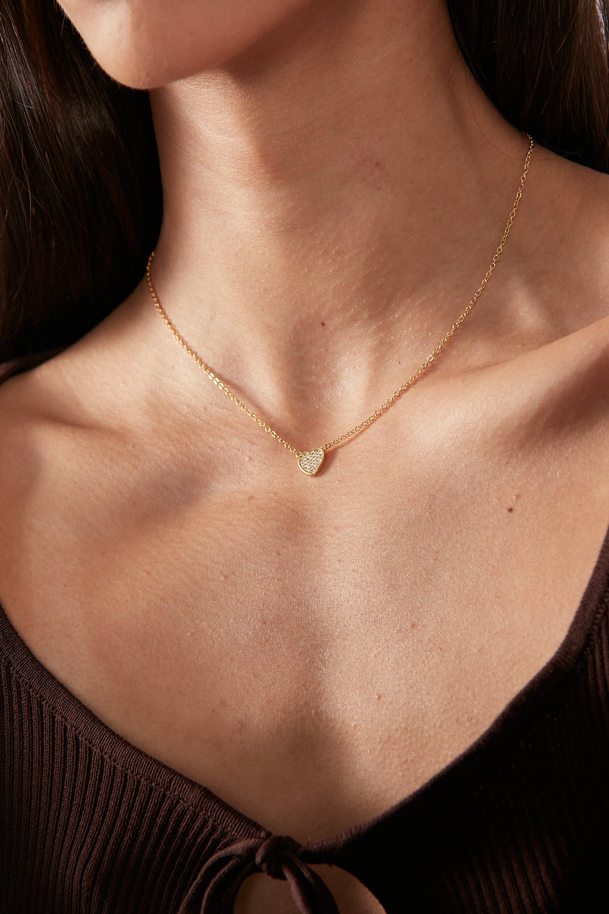 Perfect Stranger Mini Heart Plated Necklace Gold Plated