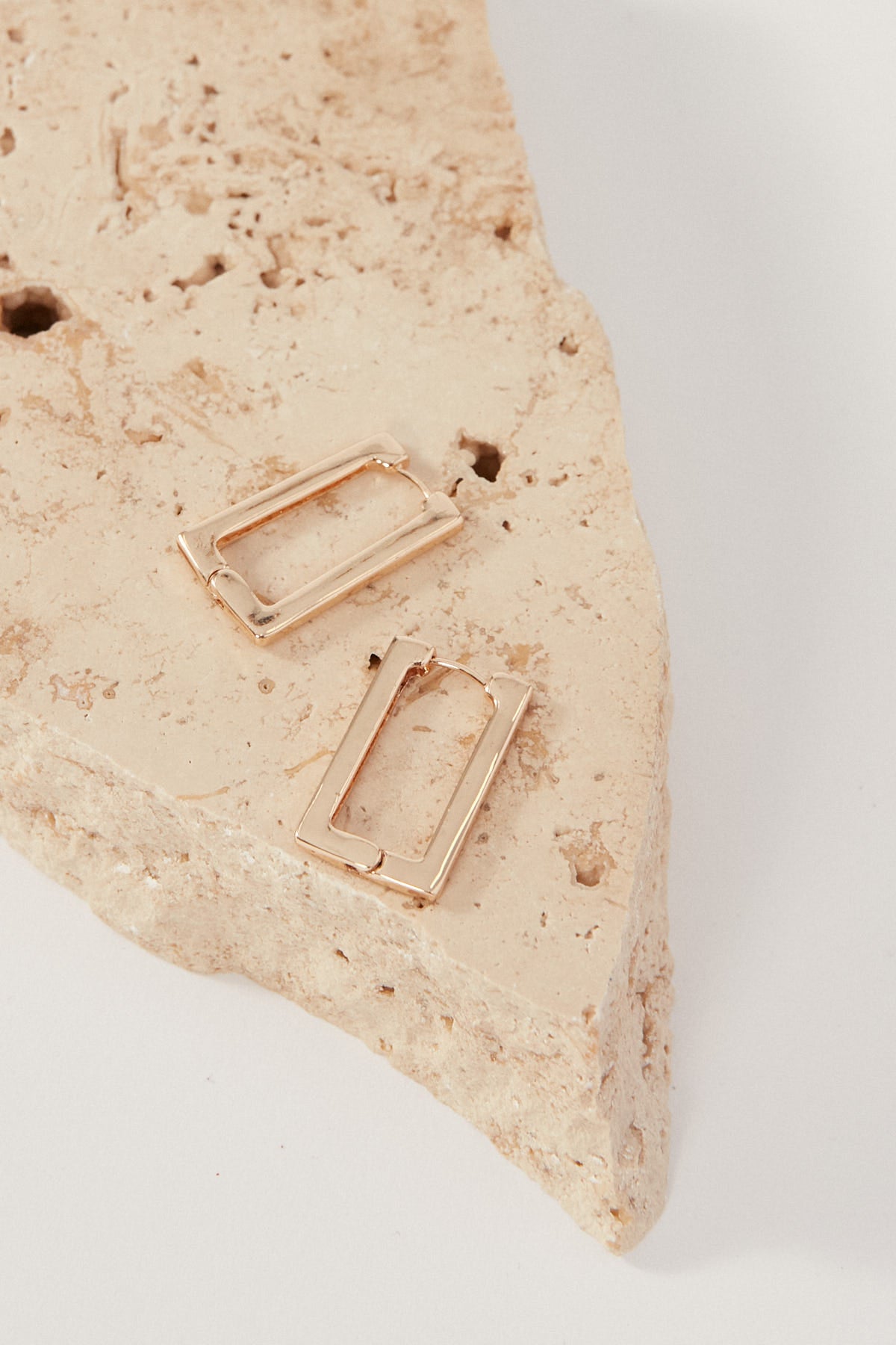 Perfect Stranger Boxy Hoop Plated Earring Gold Plated
