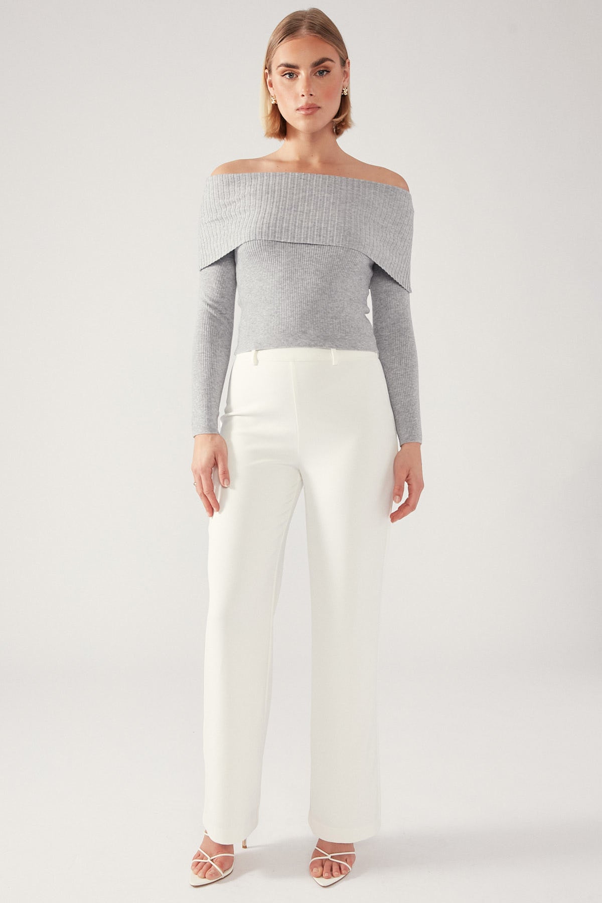 Perfect Stranger Sally Slim Leg Pant White