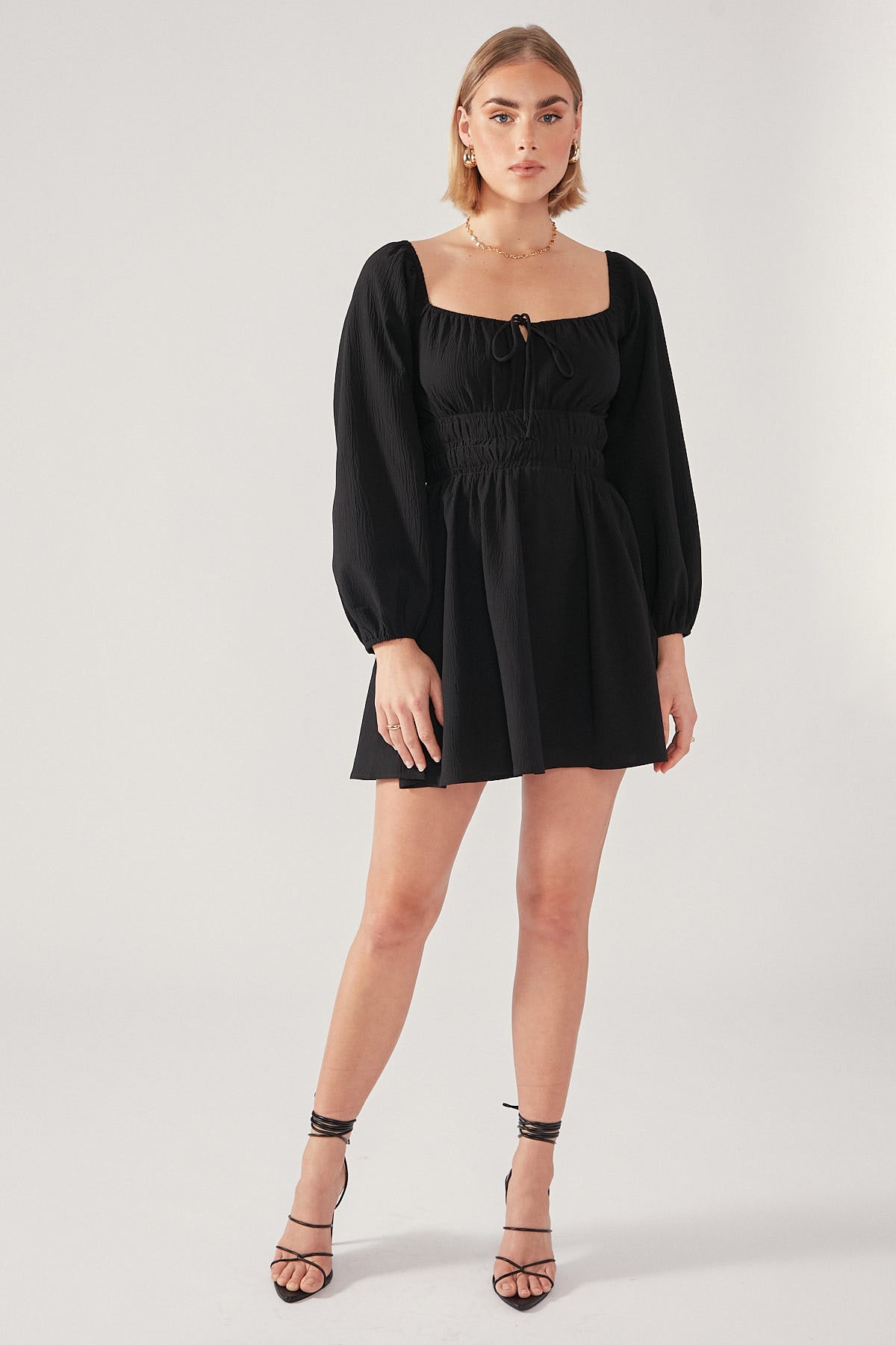 Perfect Stranger Cece L/S Mini Dress Black