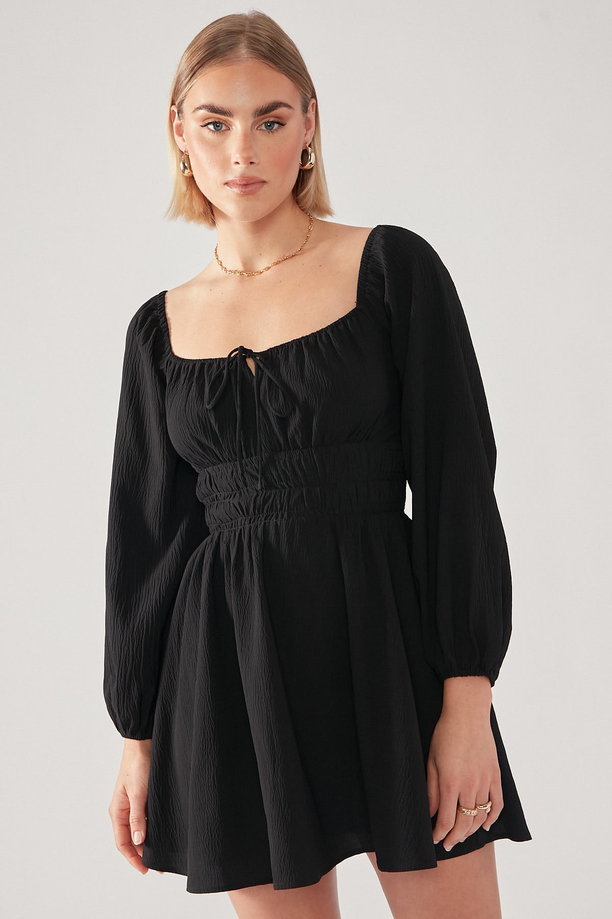 Perfect Stranger Cece L/S Mini Dress Black