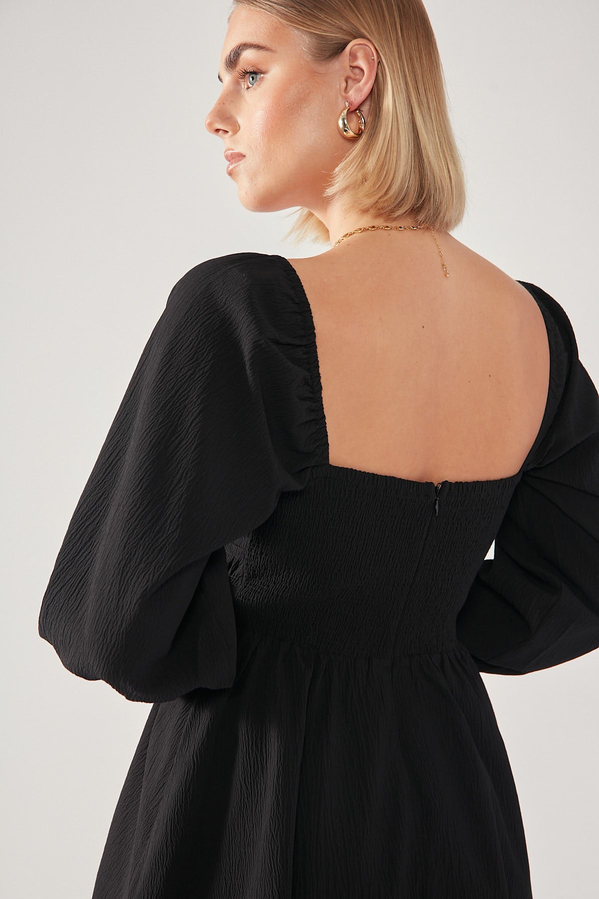 Perfect Stranger Cece L/S Mini Dress Black