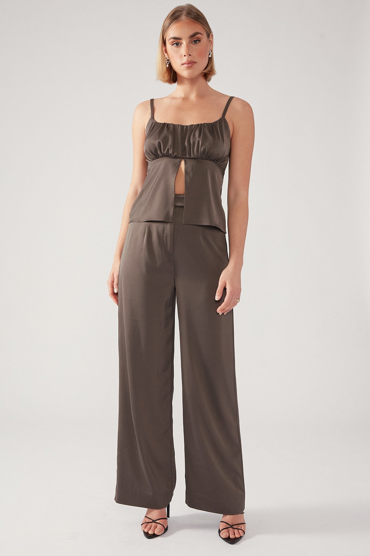 Perfect Stranger Wendy Wide Leg Pant Mushroom