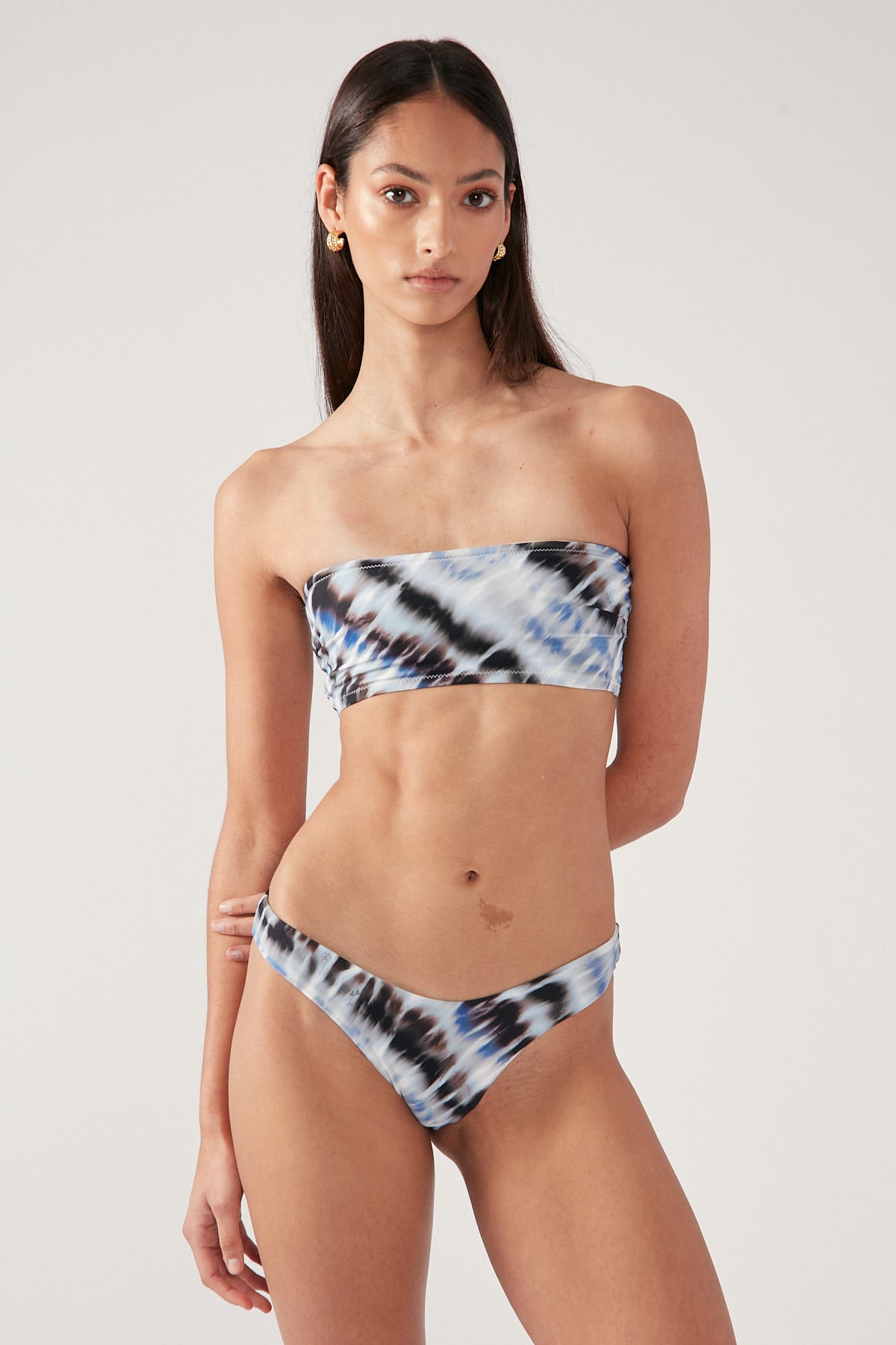 Perfect Stranger Moonlight Swell Bikini Bottom Blue Print
