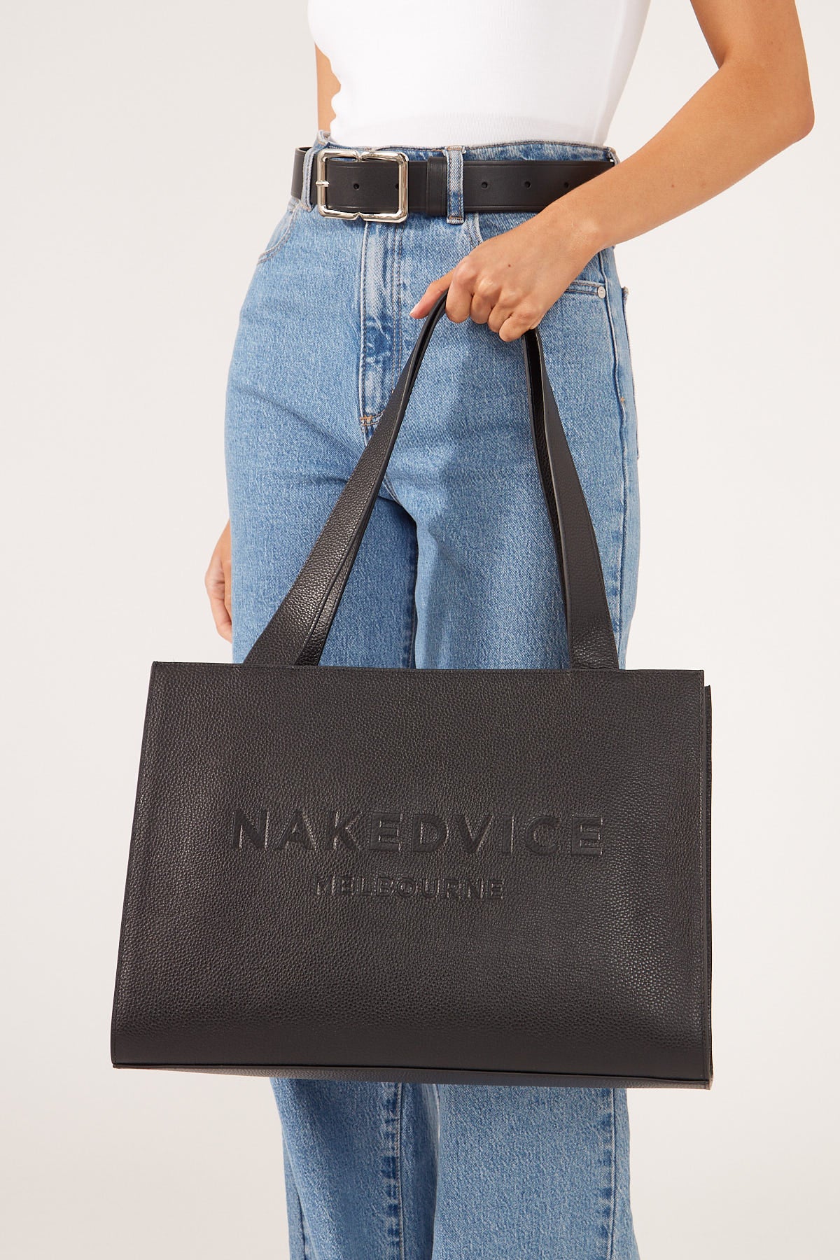 Nakedvice The Jemima Tote Embossed Black/Silver