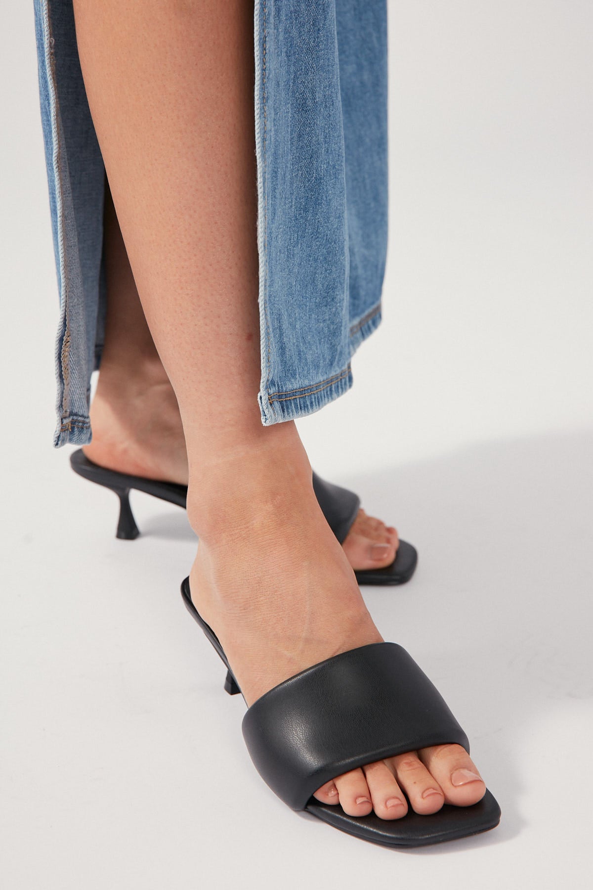 Therapy Luxe Smooth PU Heels Black