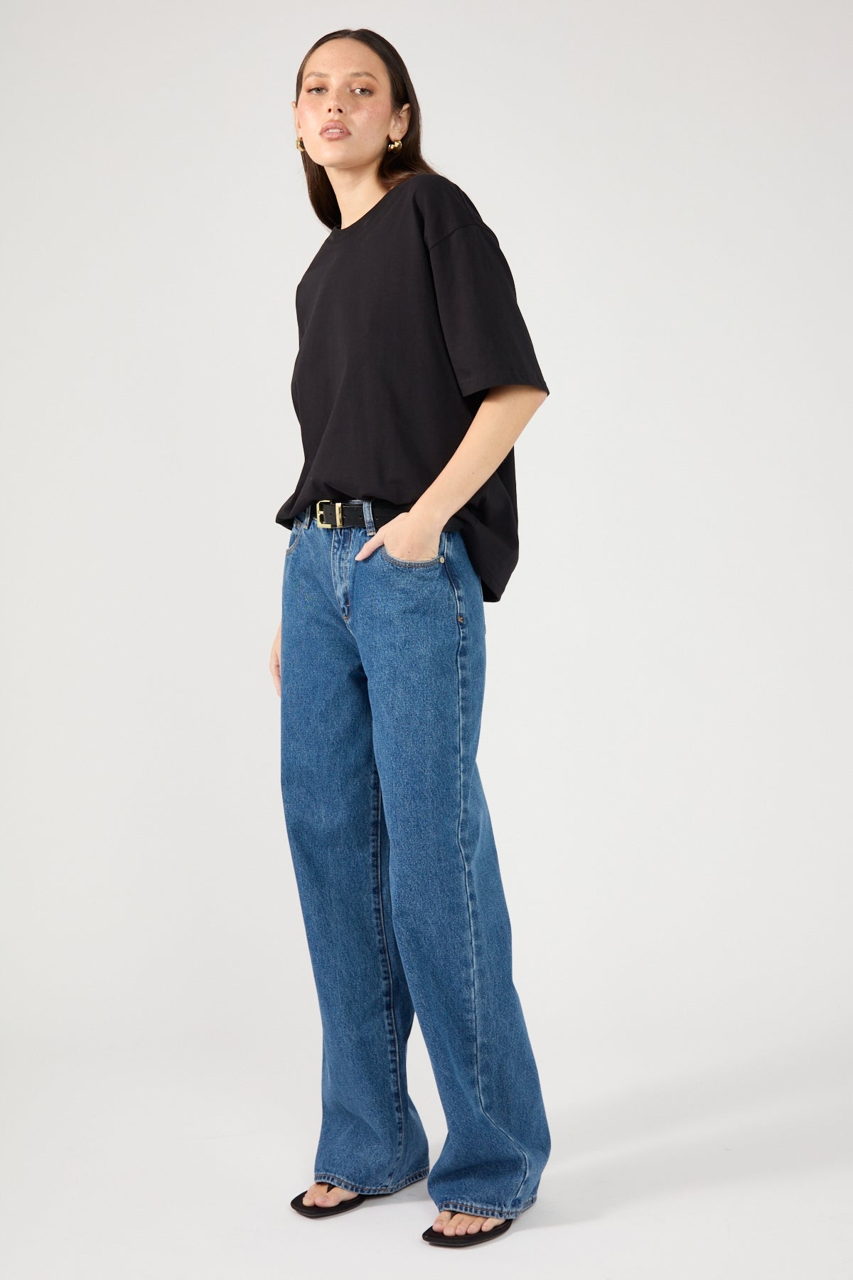 Abrand 95 Mid Rise Baggy Jean Bella