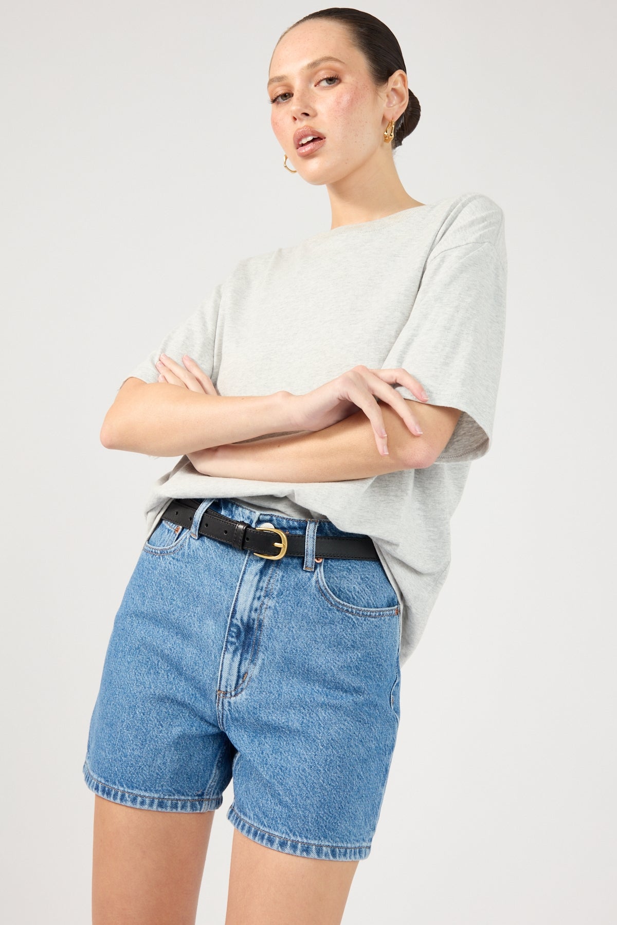 Lee High Moms Short Bold Blue