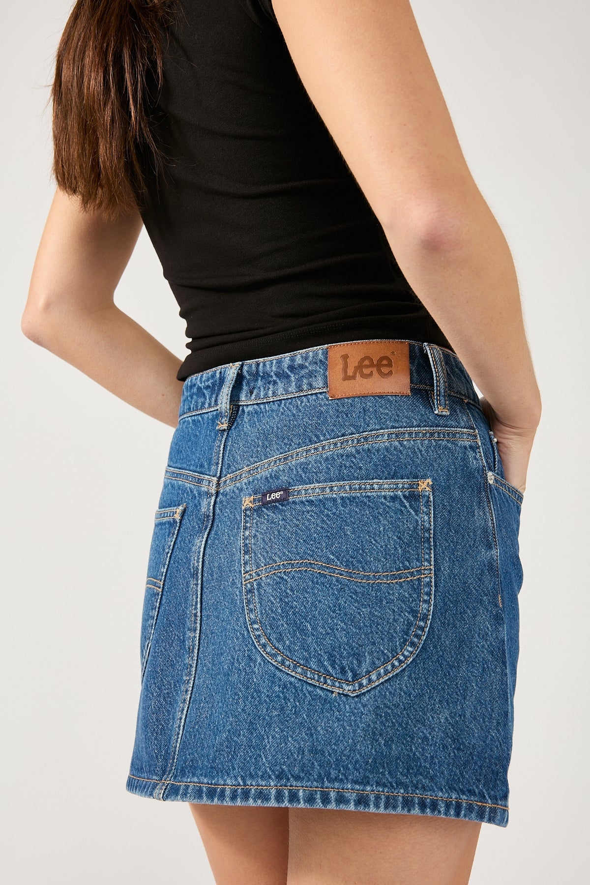 Lee Relaxed Mini Skirt Blue Dreamer