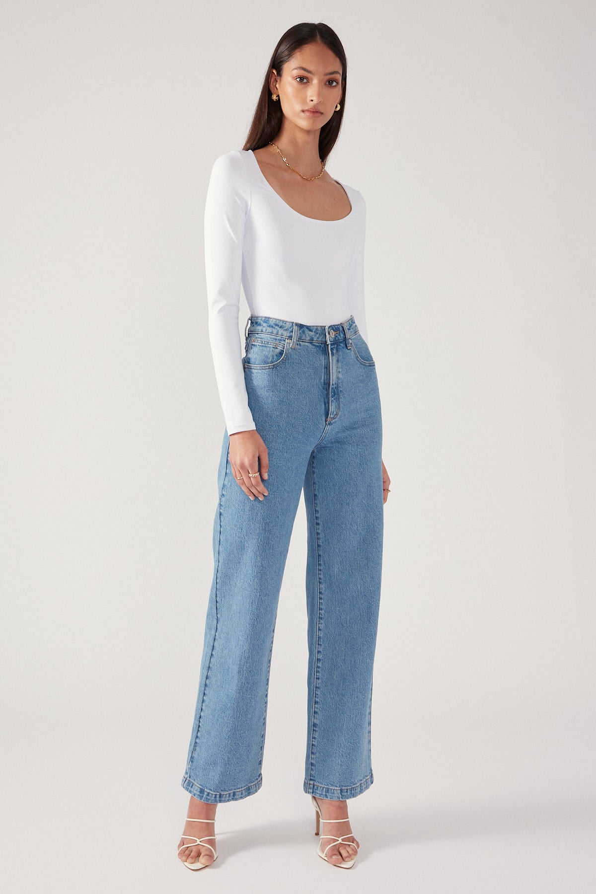 Perfect Stranger Scoop Neck Bodysuit White