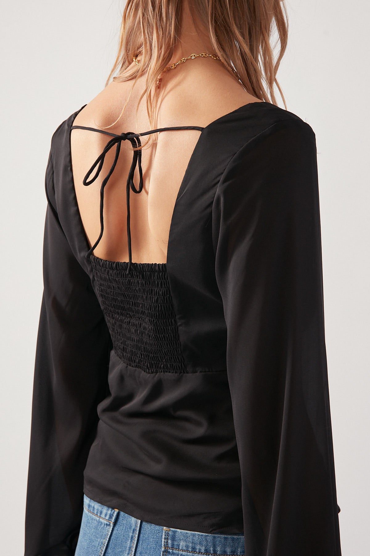 Perfect Stranger Loriel Long Sleeve Top Black
