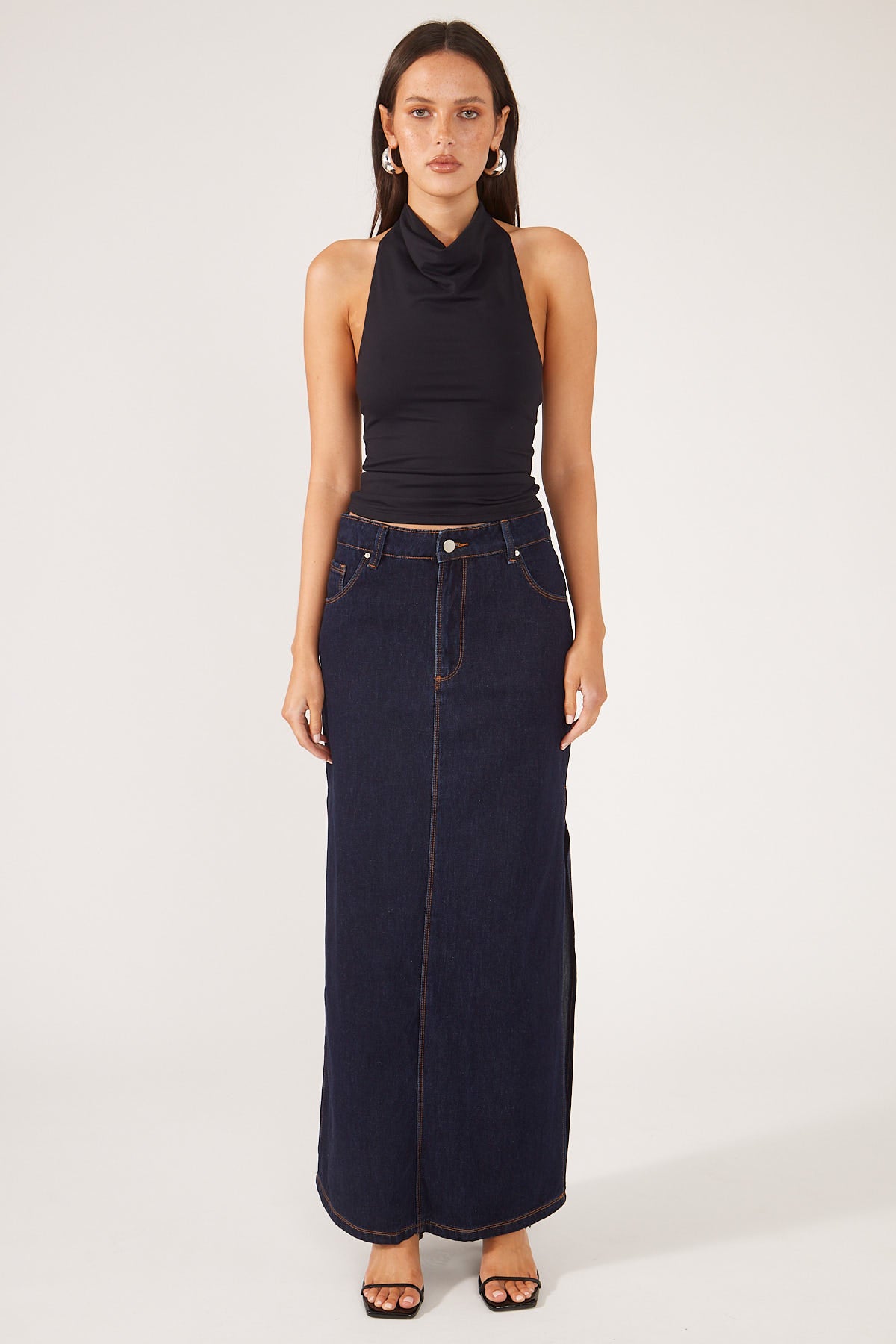 Perfect Stranger Gemma Halter Neck Top Black