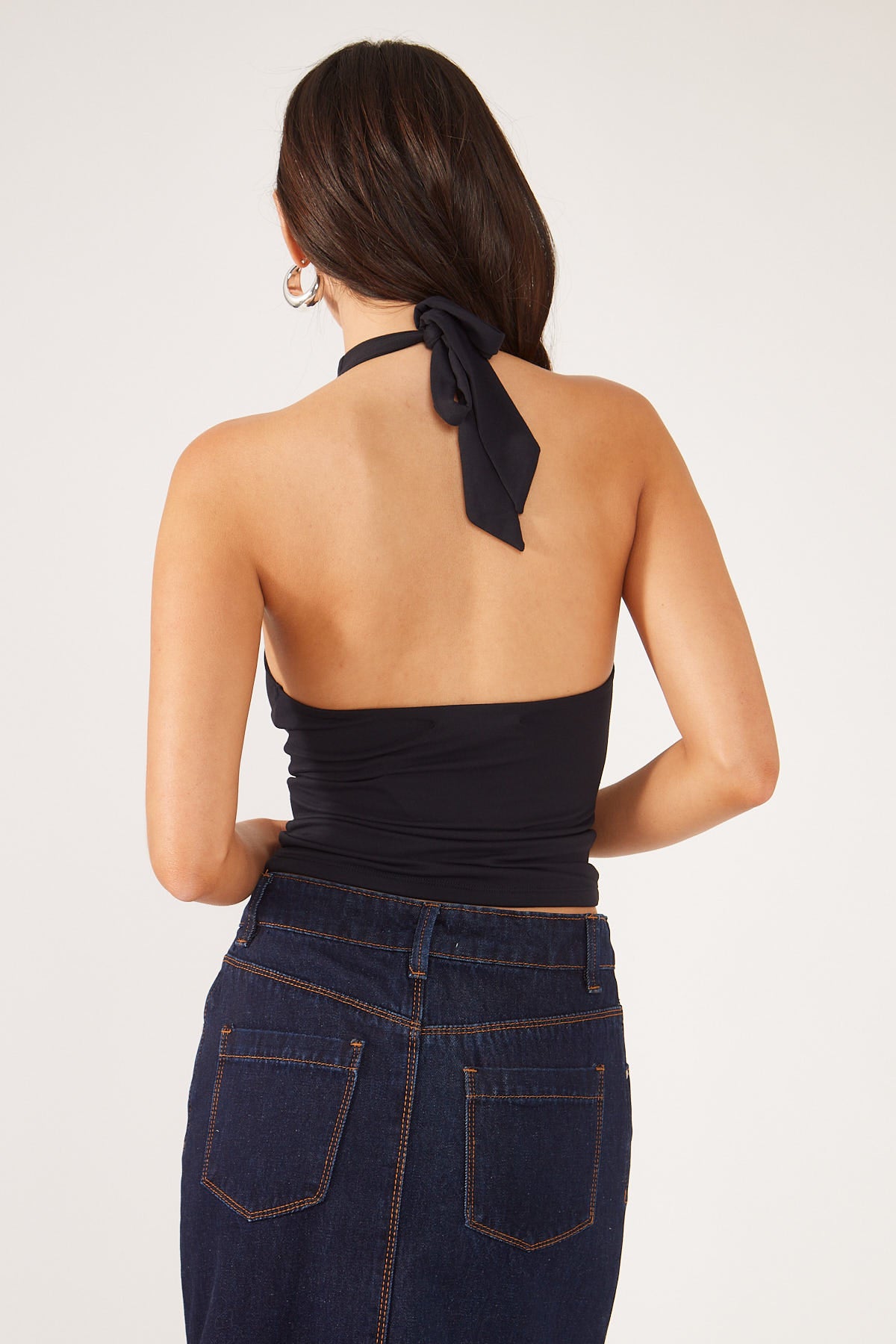 Perfect Stranger Gemma Halter Neck Top Black