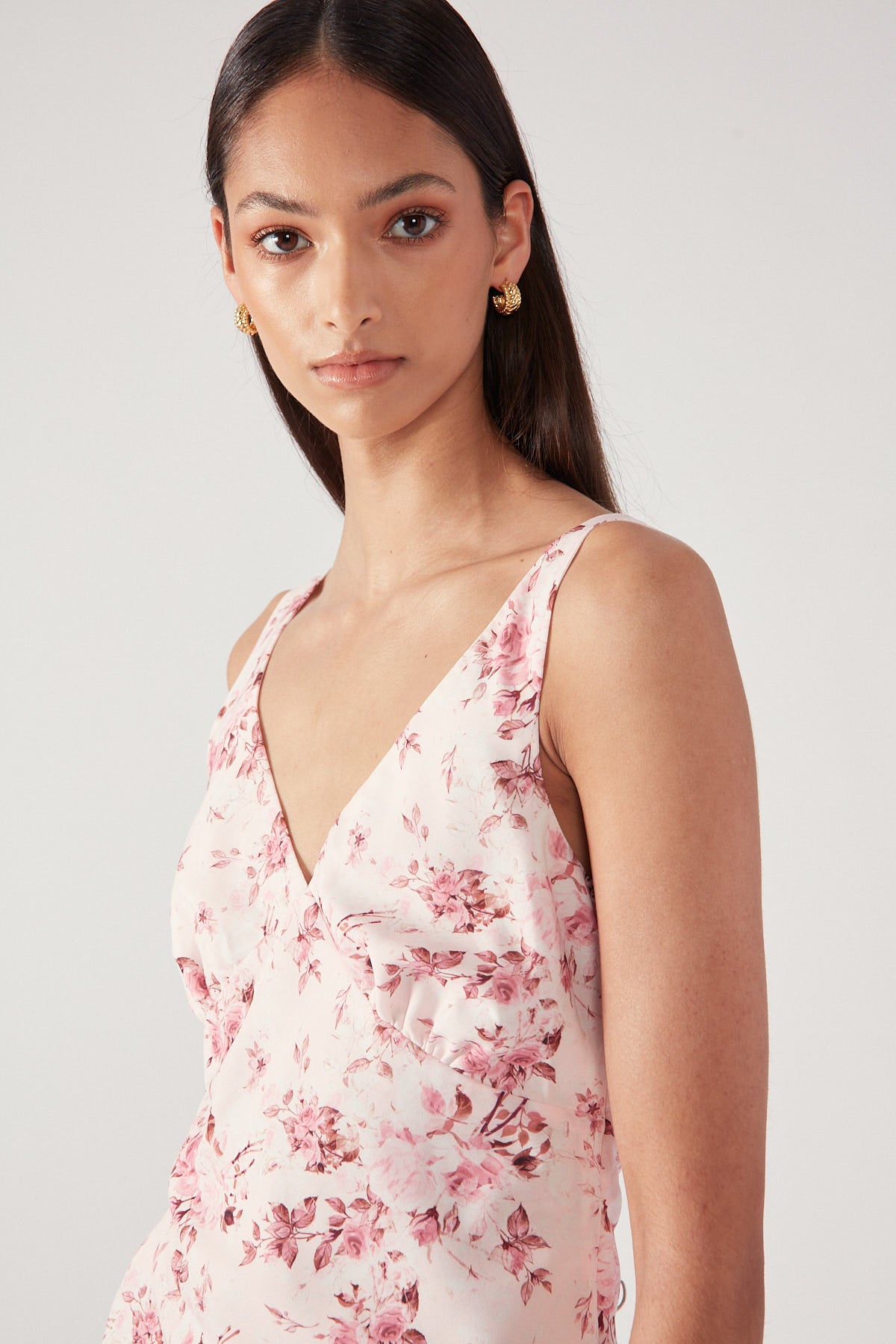 Perfect Stranger Ballerina Bouquet Mini Dress Pink Print