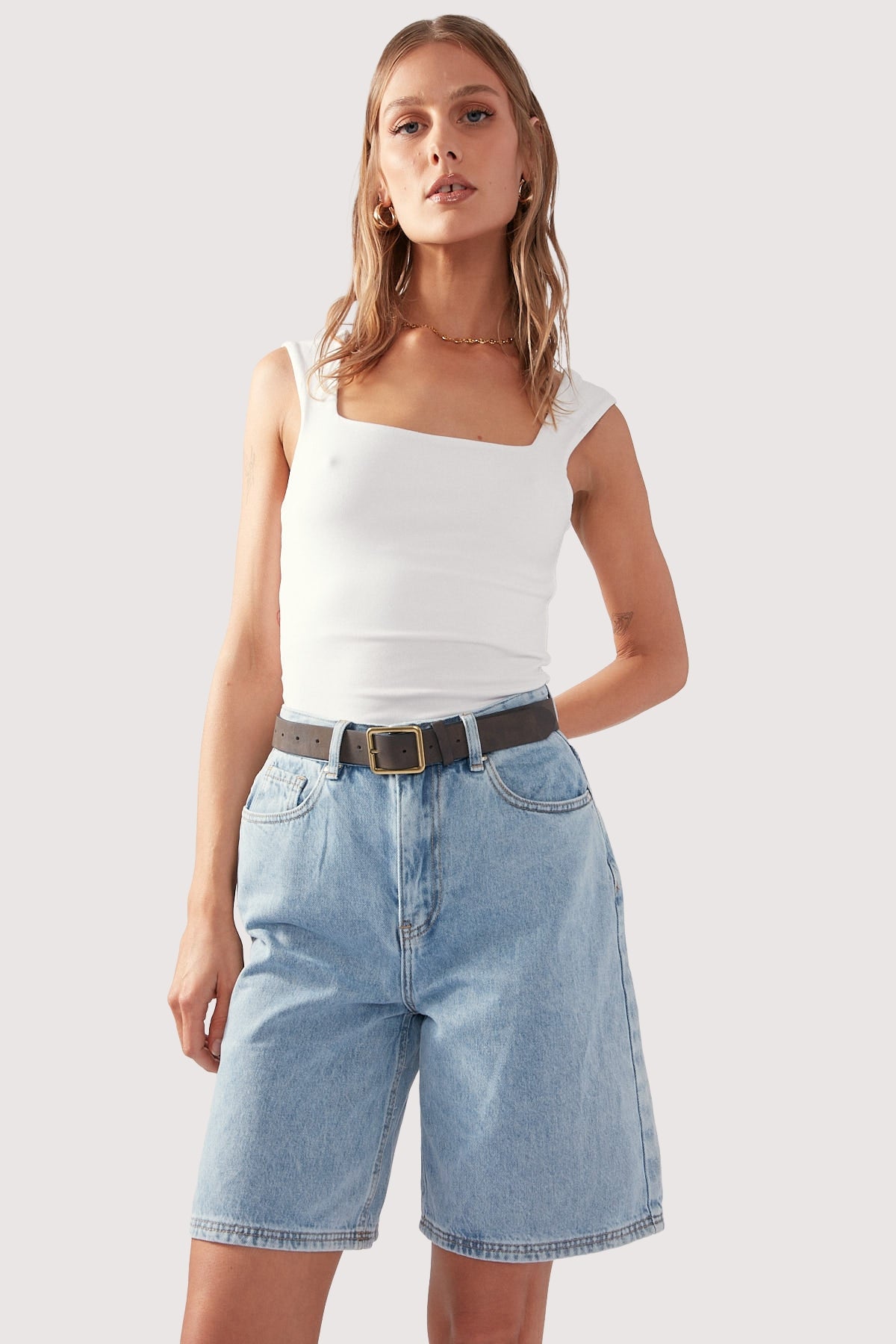 Token Squared Belt Brown