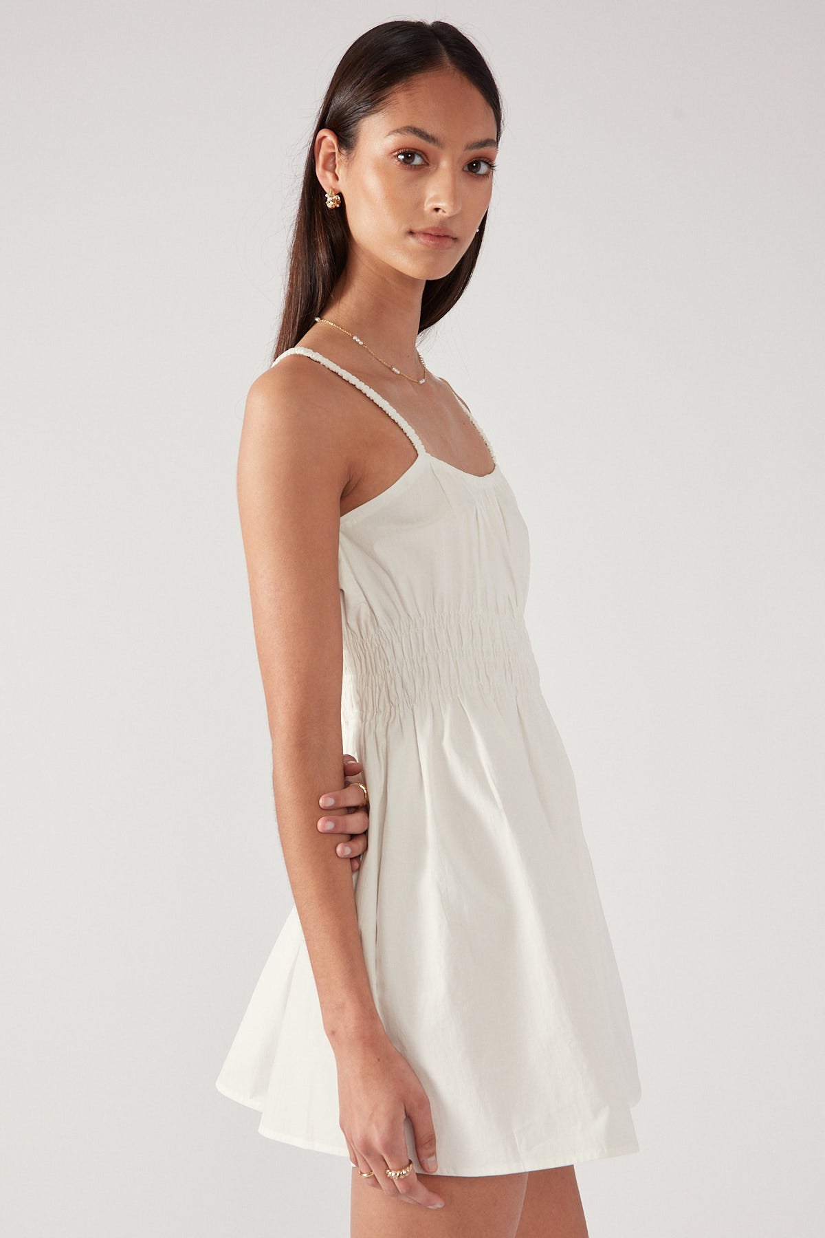 Perfect Stranger SWEET SUMMER MINI DRESS Cream