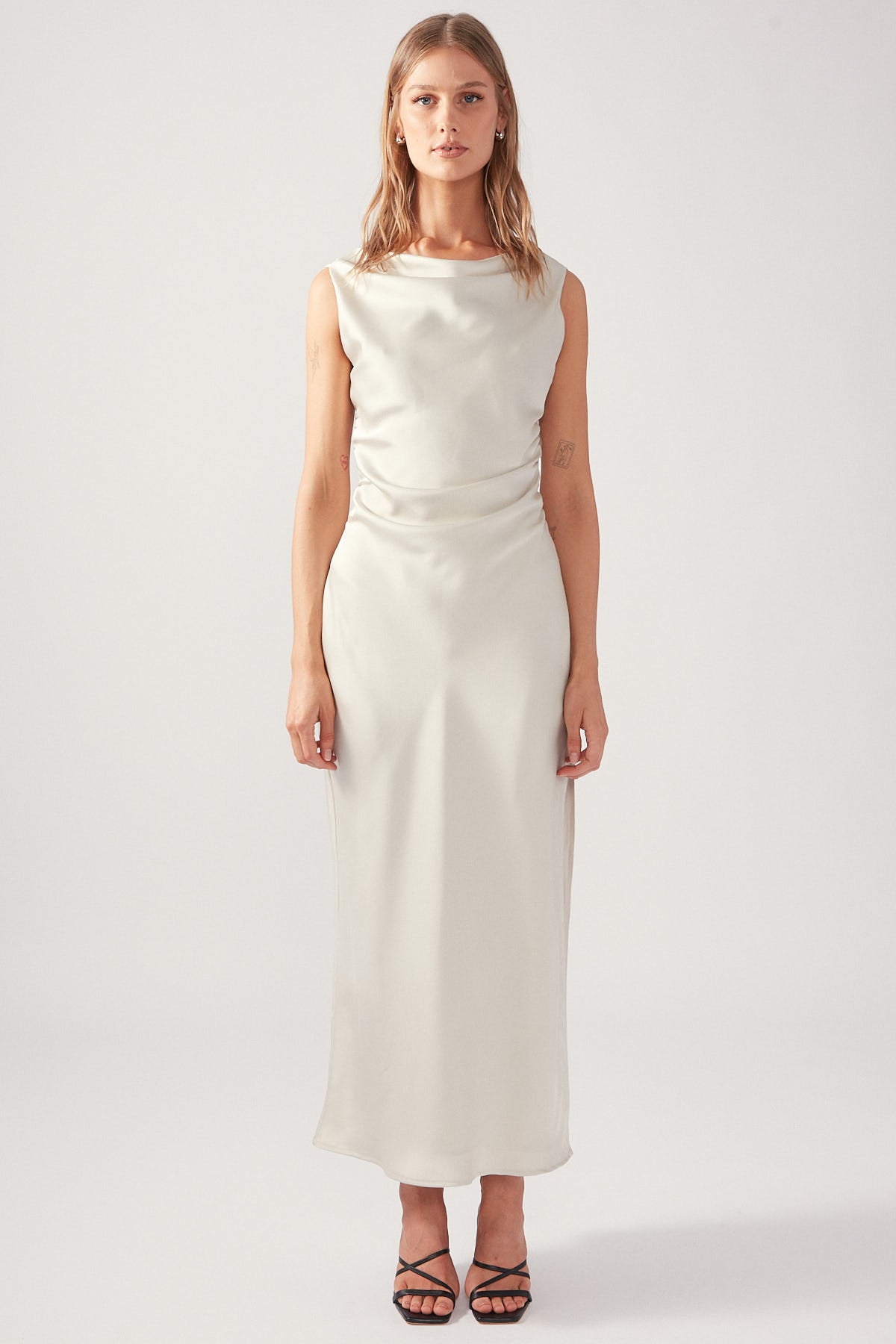 Perfect Stranger GLOSSY NIGHTS MAXI DRESS Nude