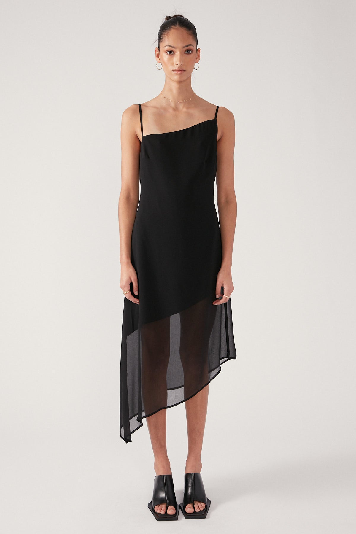 Perfect Stranger SIMMI CHIFFON MIDI DRESS Black
