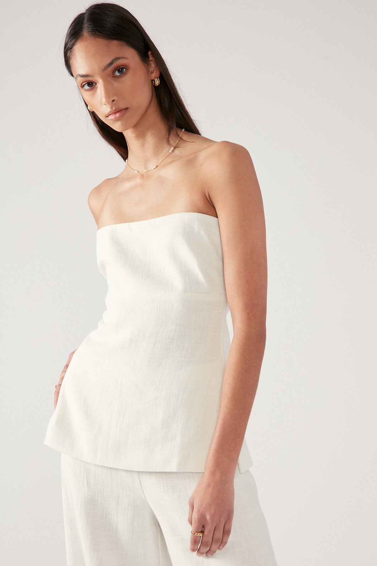 Perfect Stranger MENORCA STRAPLESS TOP Cream