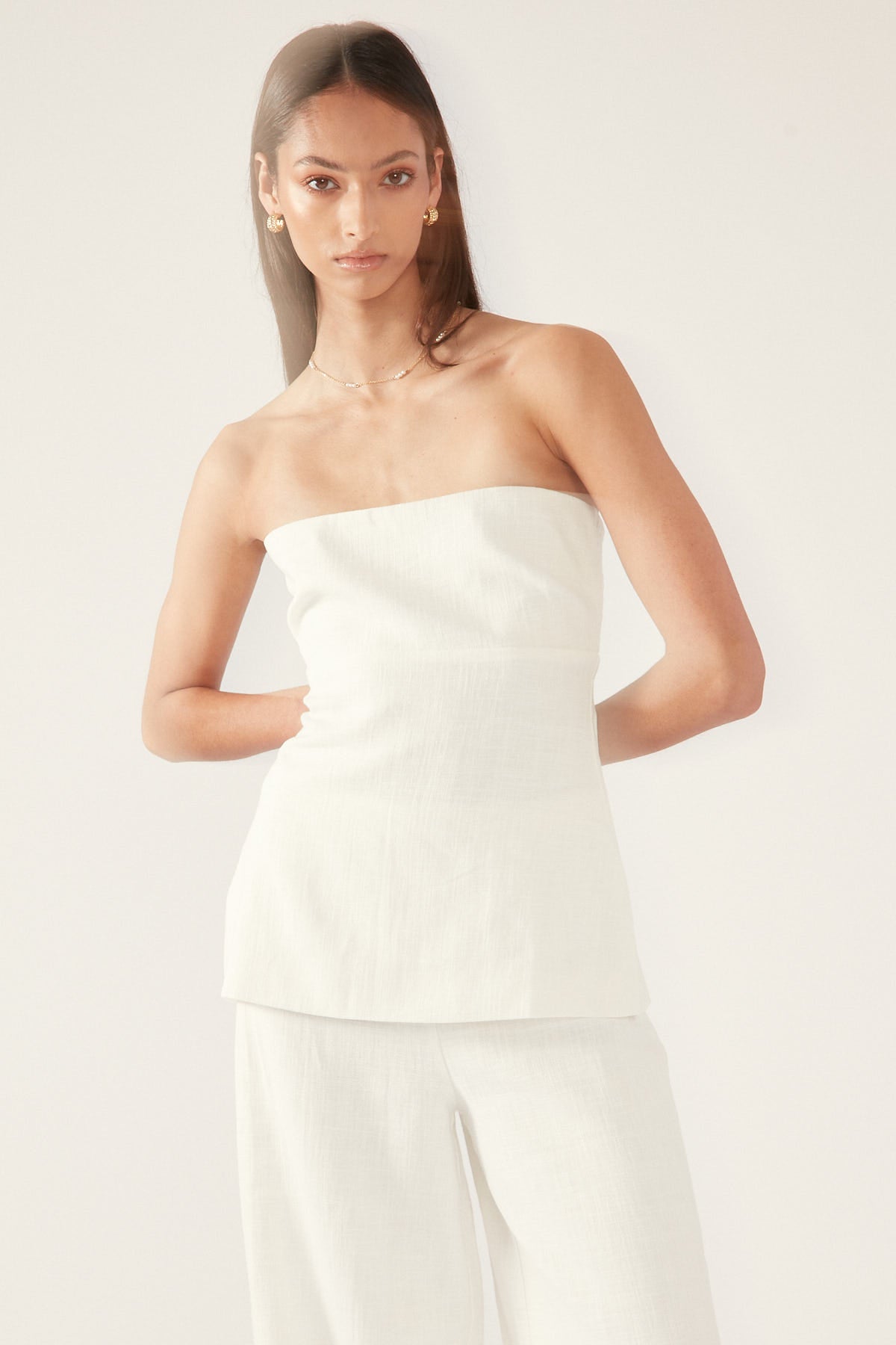 Perfect Stranger MENORCA STRAPLESS TOP Cream